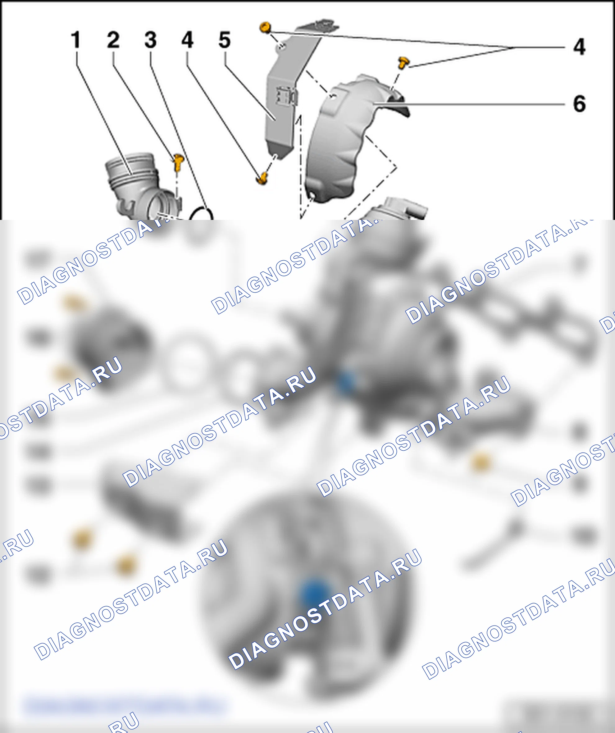 Турбонагнетатель (1,2/55 кВт TDI CR). Skoda Roomster I
