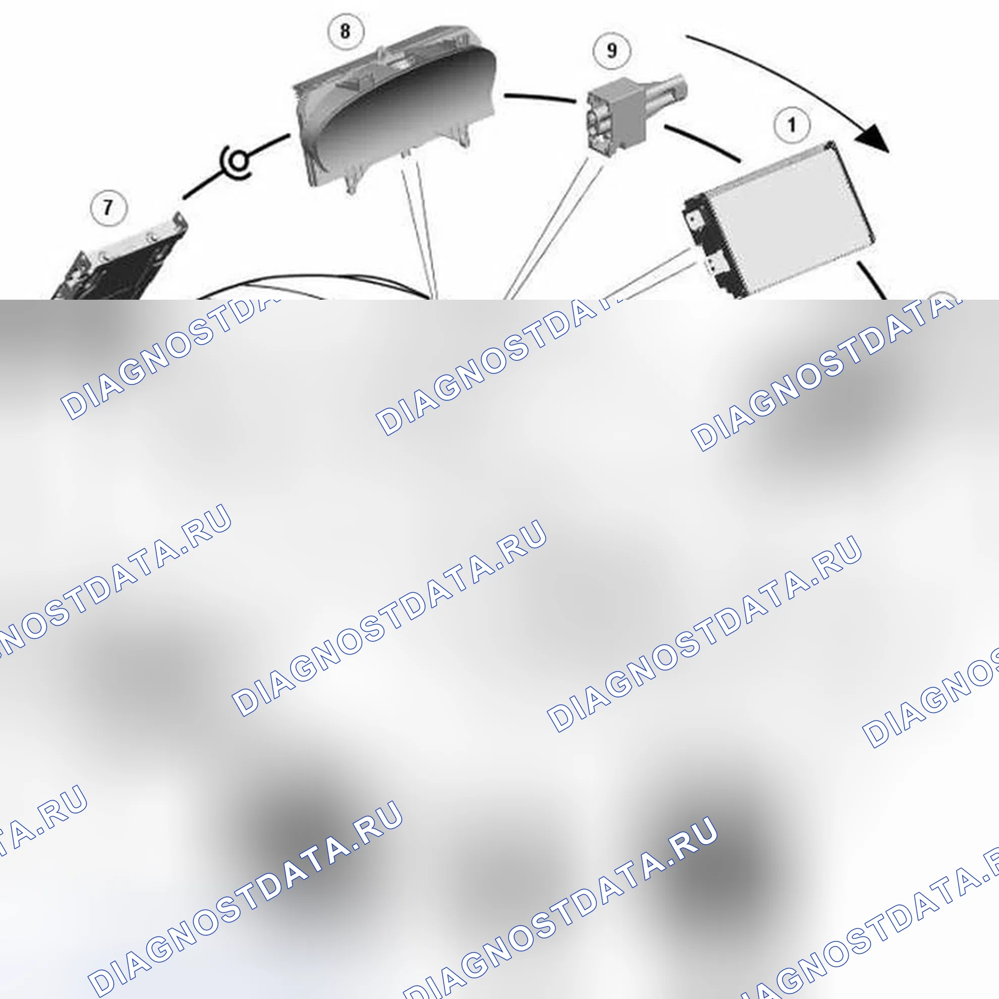Рис. 25: Транспорт медиаориентированных систем (MOST). Jaguar XJ X351