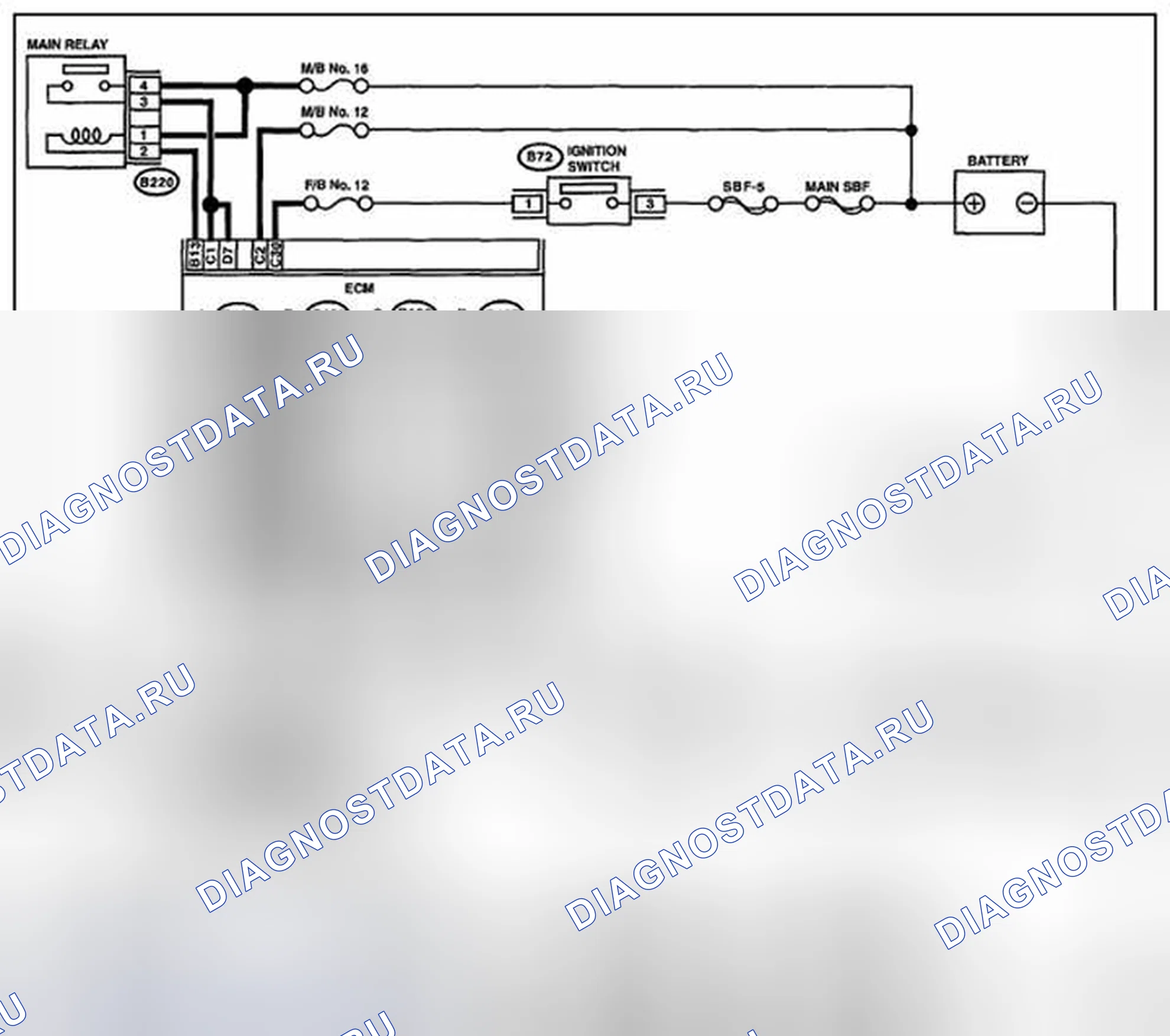Рис. 22: электросхема. Subaru Legacy BM/BR