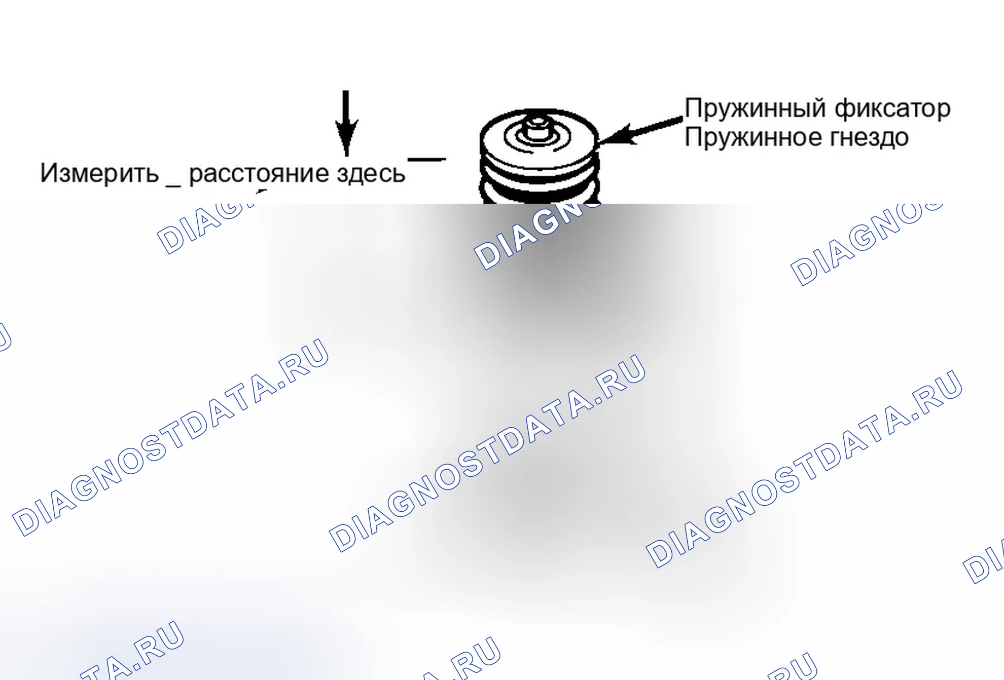 Рис. 21: Высота установки пружины измерительного клапана. Chrysler Pacifica CS