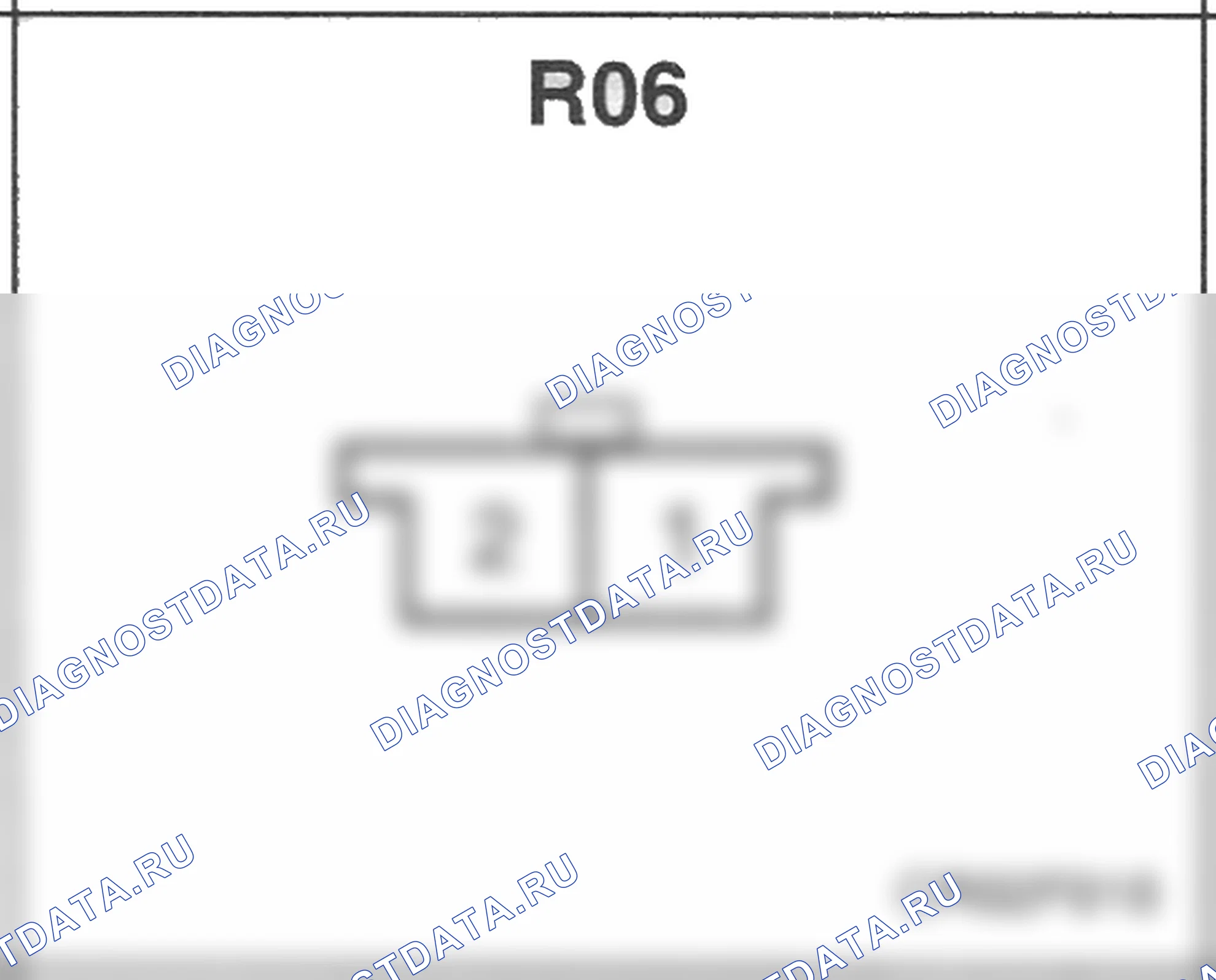 Распиновка разъёма R06 — заднего жгута. Hyundai H-1 A1