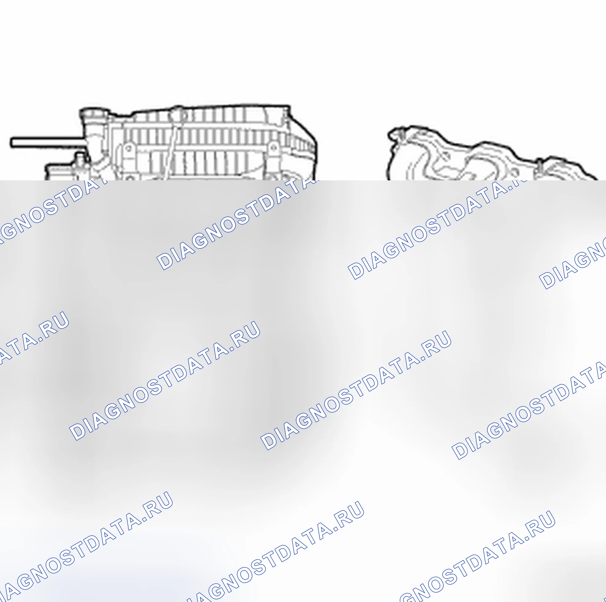 Рис. 771: ЛЕВЫЙ ВЫПУСКНОЙ КОЛЛЕКТОР. Dodge Avenger II