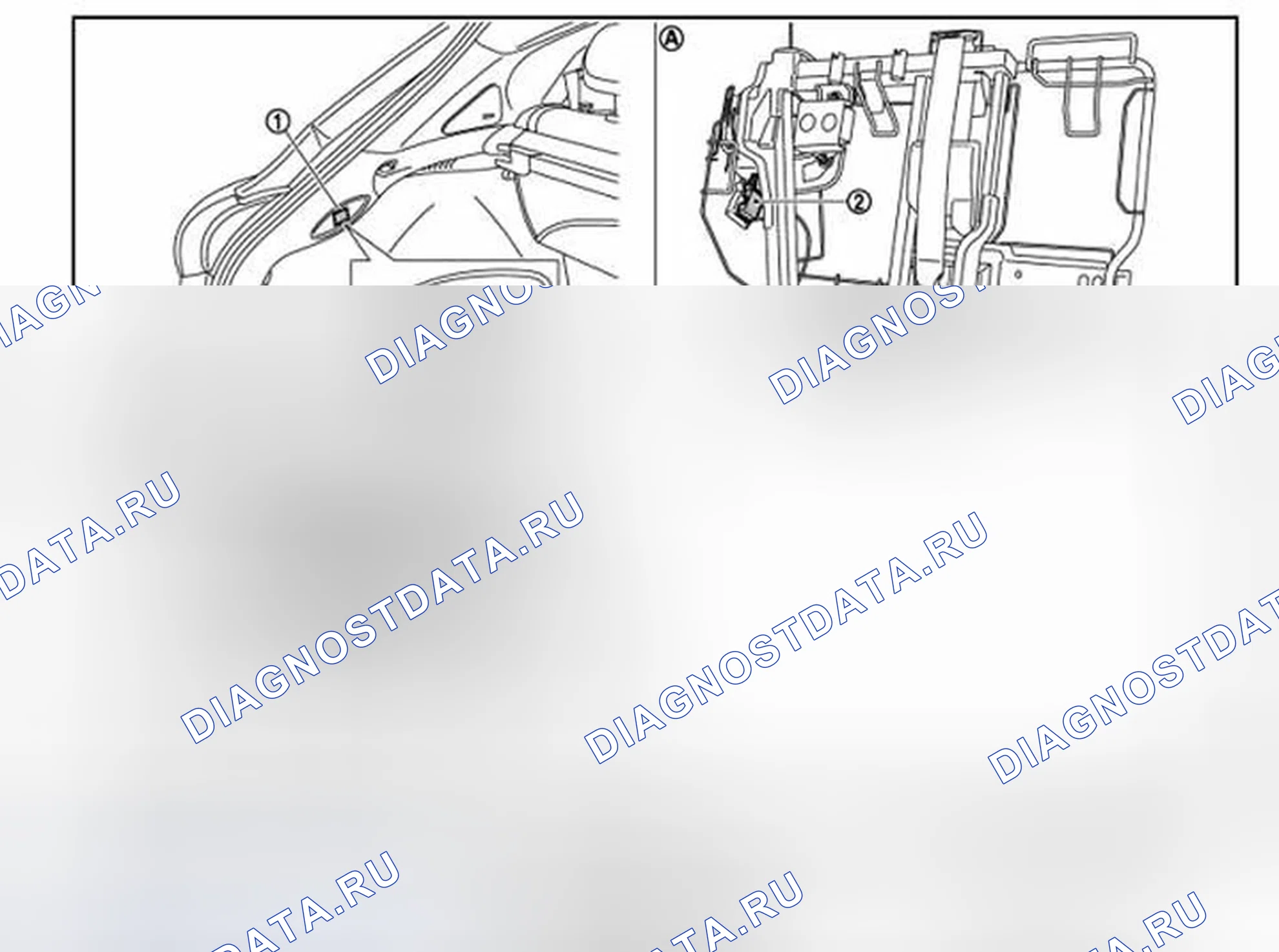 Рис. 86: Расположение компонентов. Infiniti QX50 I