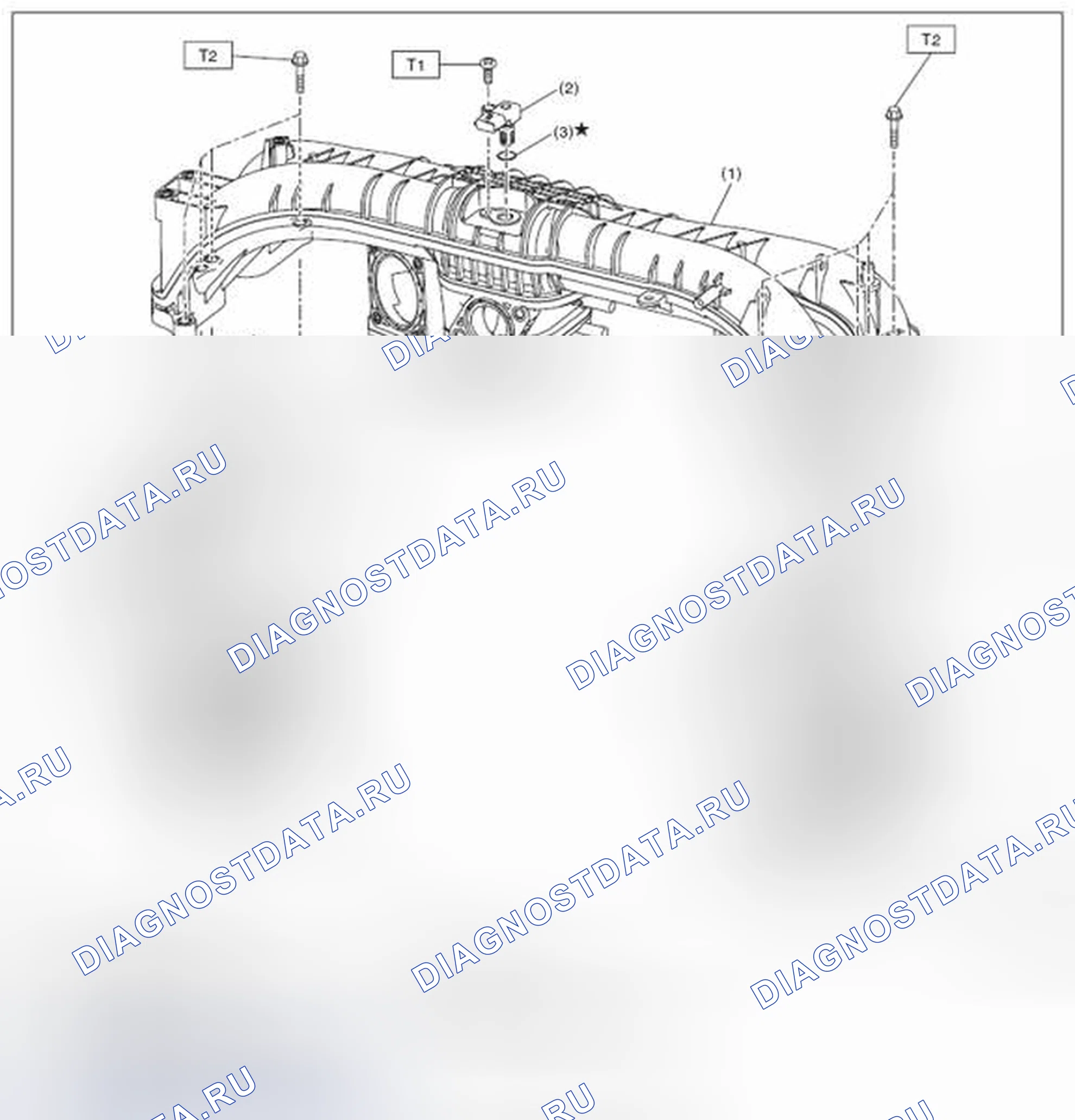 Рис. 264: ВПУСКНОЙ КОЛЛЕКТОР. Subaru Forester SJ