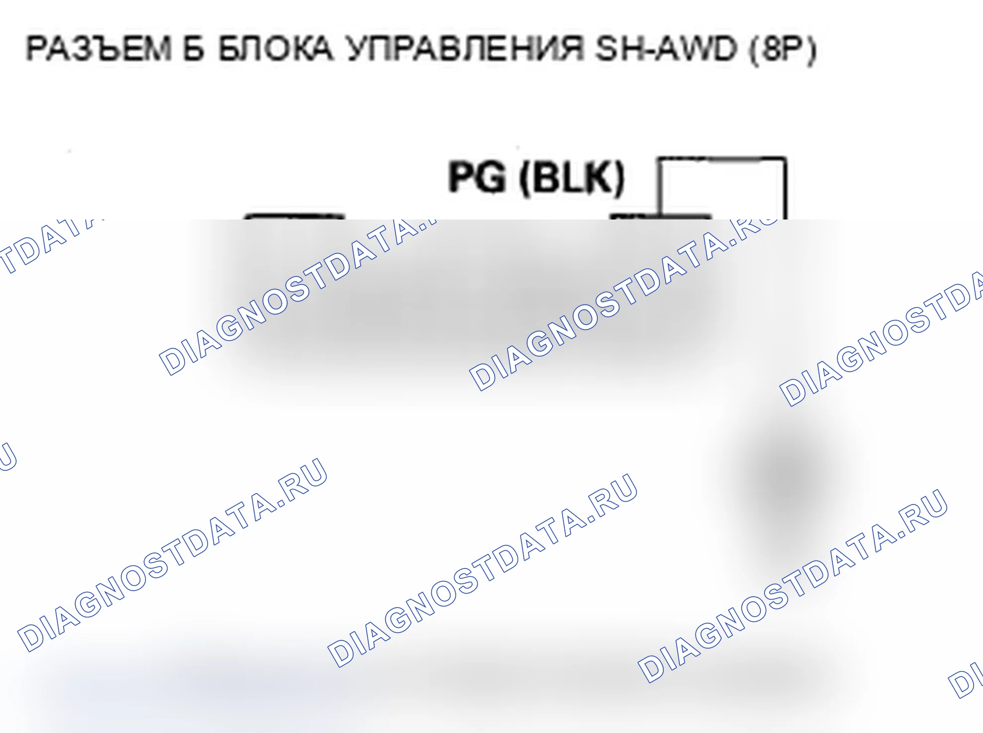 Рис. 47: расшифровка кода ошибки 49-1: Блок управления SH-AWD (линия PG открыта). Acura RDX I рестайлинг