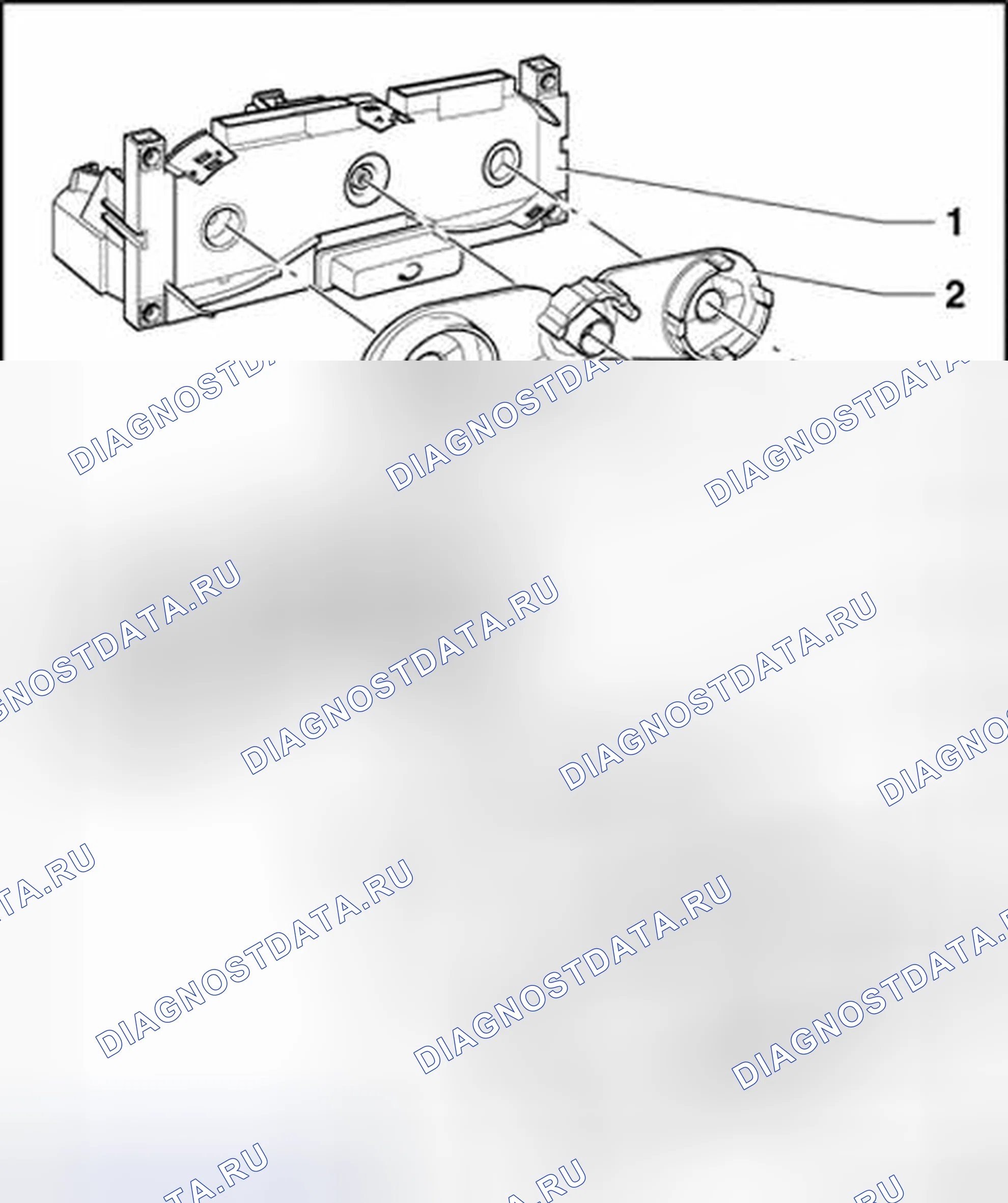 Рис. 28: Управление отоплением и вентиляцией, сборка. Volkswagen Golf Mk4