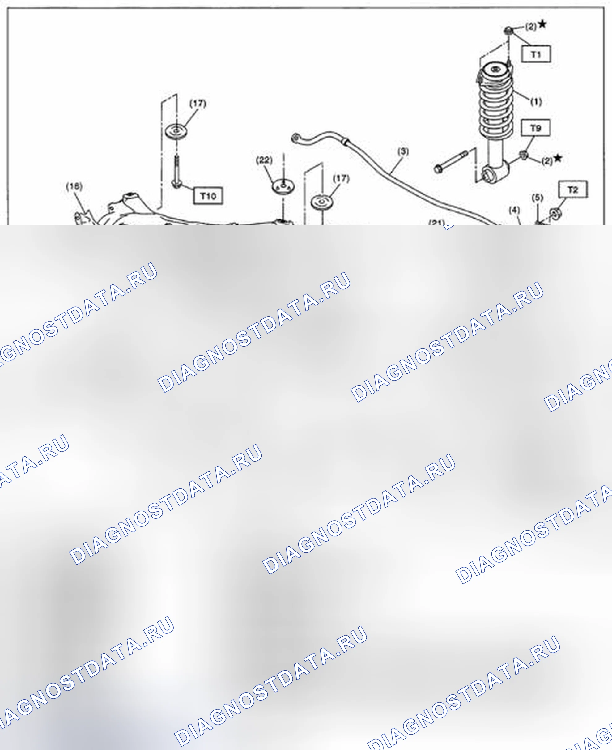 Рис. 9: ЗАДНЯЯ ПОДВЕСКА. Subaru Impreza GH