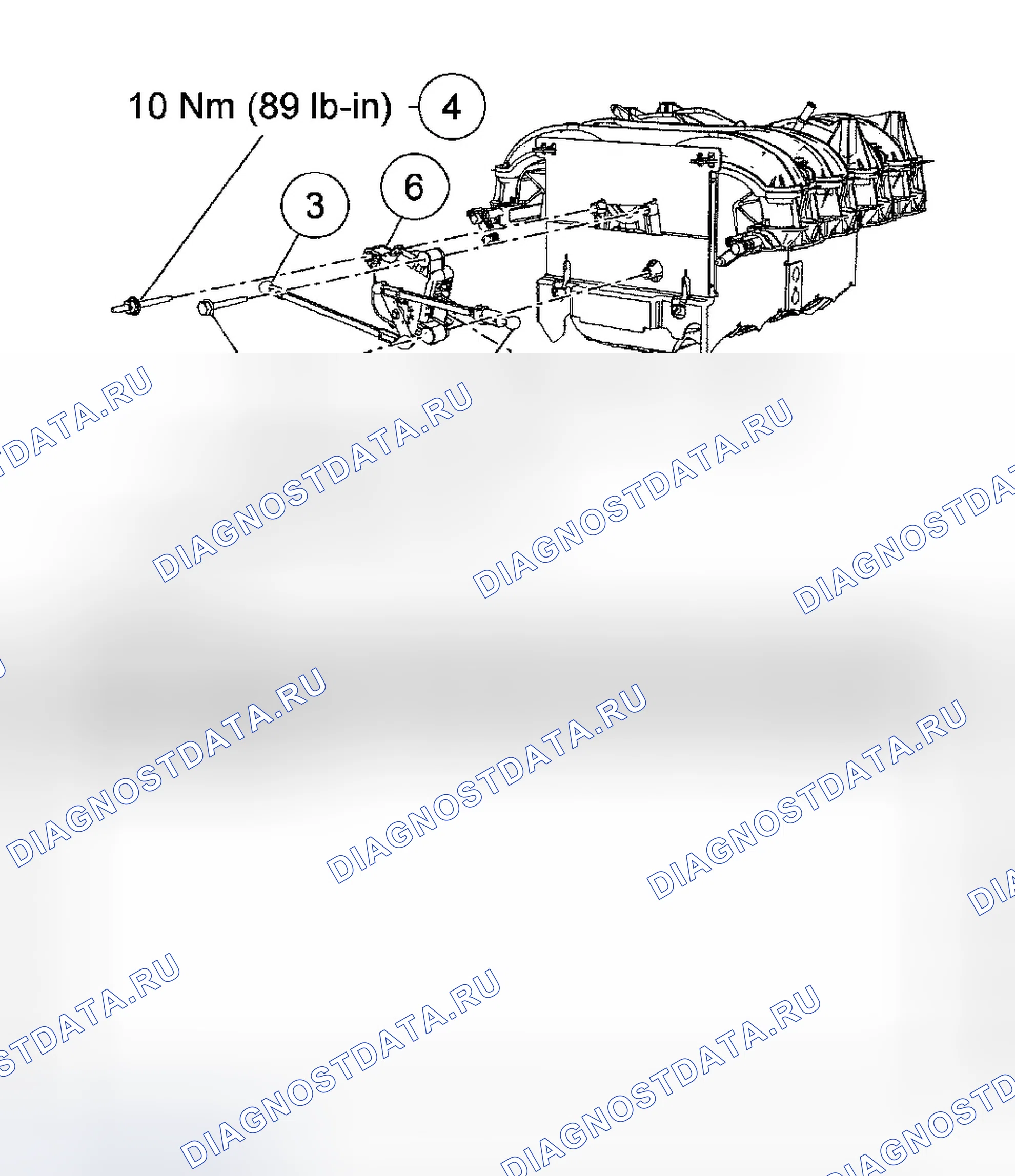 Рис. 94: Клапан управления перемещением заряда (CMCV) - 5.4L (3V). Ford Pickup F350 Super Duty 