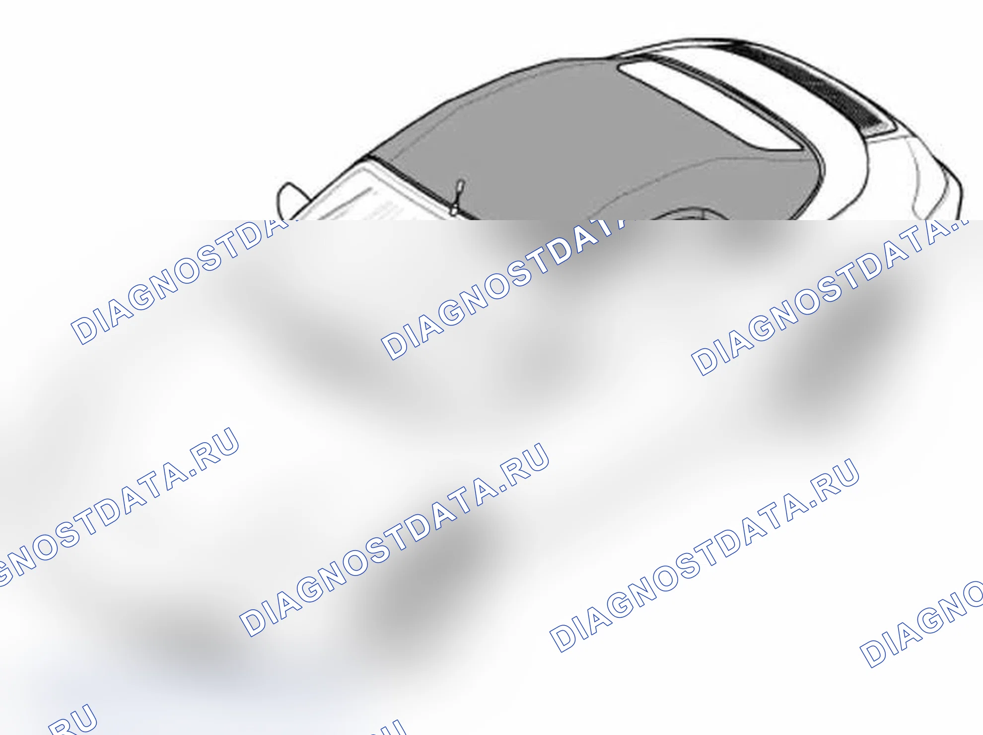 Рис. 175: Снятие и установка складной верх. Porsche 911 Carrera 996 рестайлинг