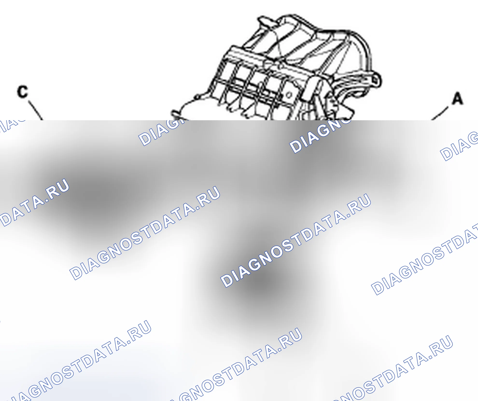 Рис. 43: Замена компонентов воздуходувного агрегата. Honda Civic VIII рестайлинг