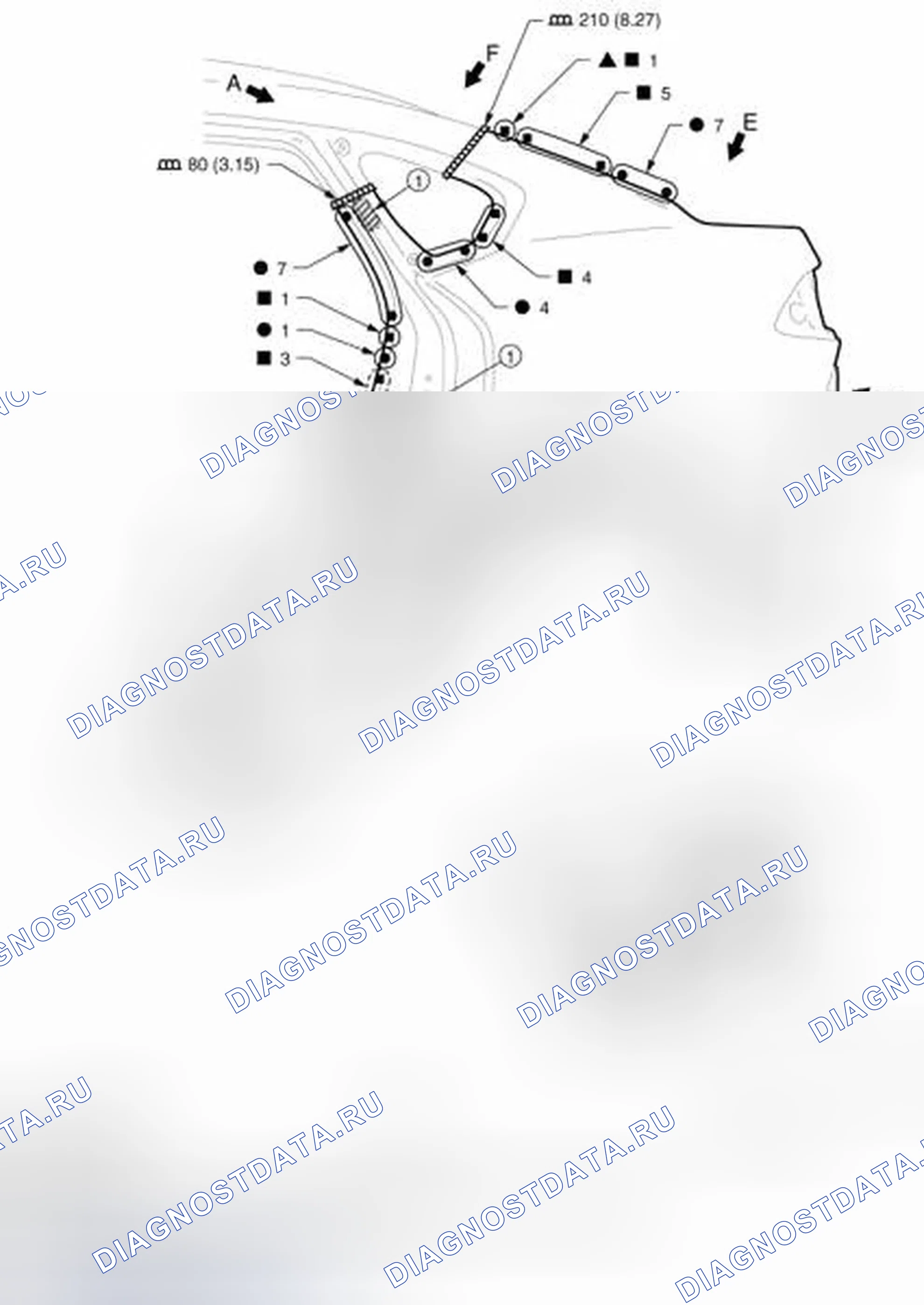 Рис. 169: Заднее крыло. Infiniti M37 IV