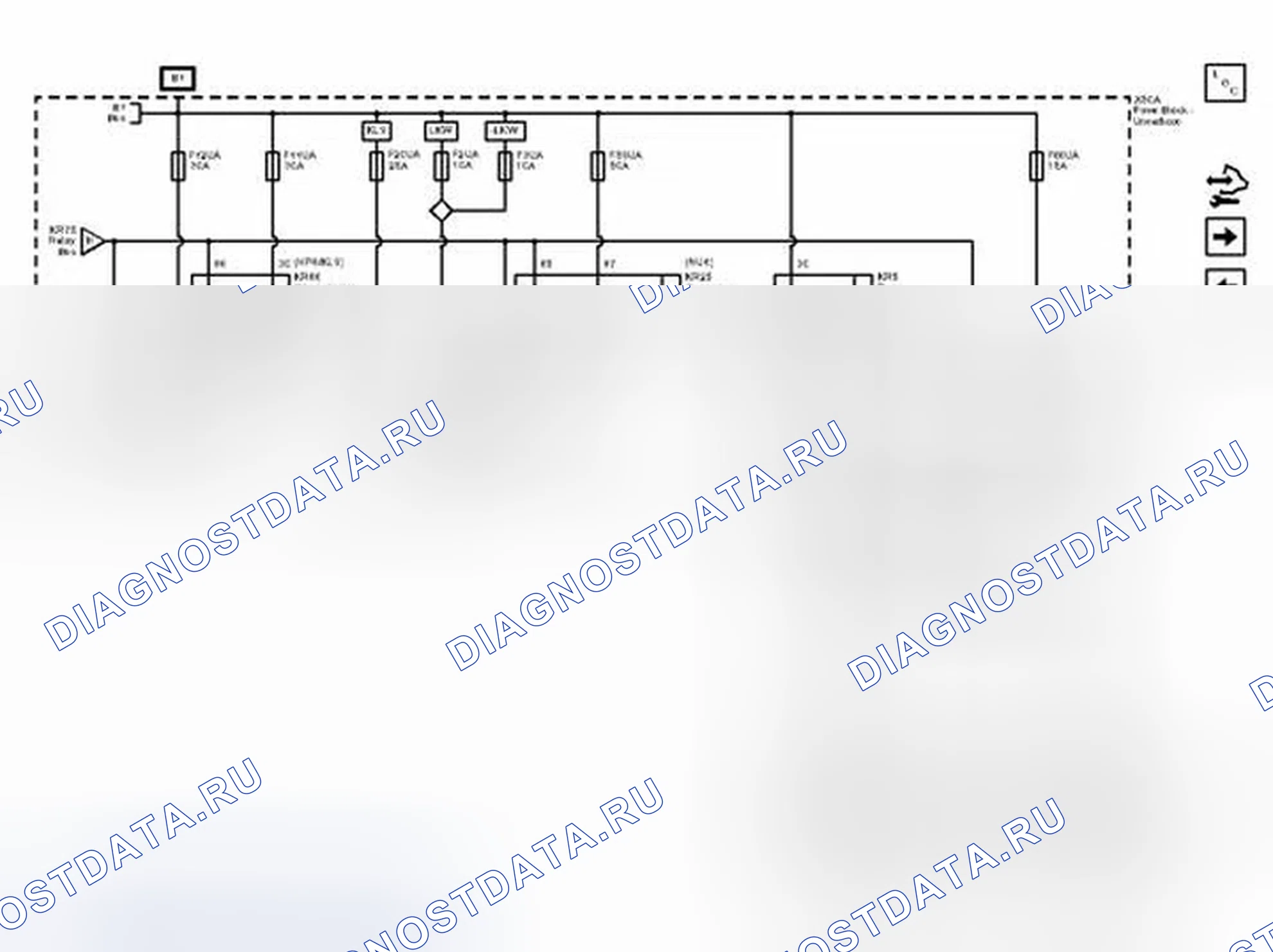 Рис. 89: F2UA, F3UA, F20UA, F28UA, F42UA, F44UA, F59UA, F60UA и F66UA Предохранители. Chevrolet Malibu VIII рестайлинг