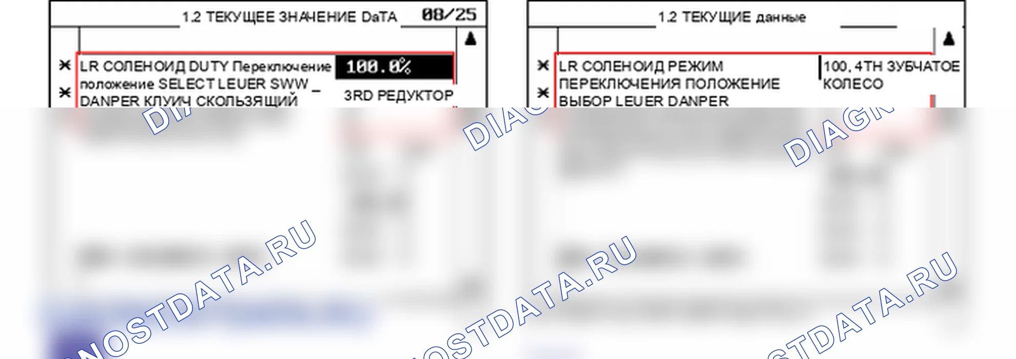 Данные диагностического сканера — P0750. Hyundai Santa Fe CM