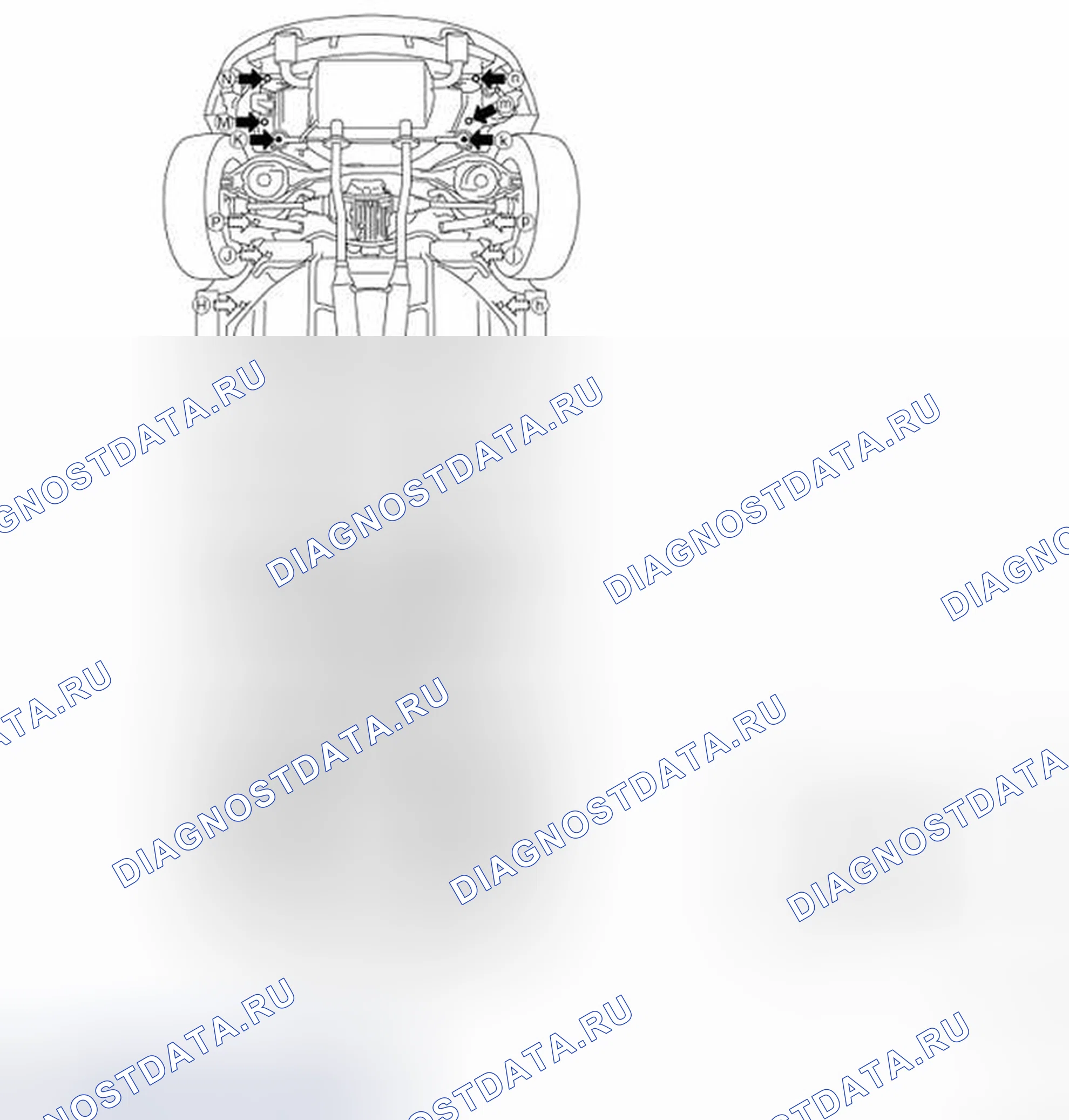 Рис. 273: ТОЧКИ ИЗМЕРЕНИЯ. Infiniti EX37 I
