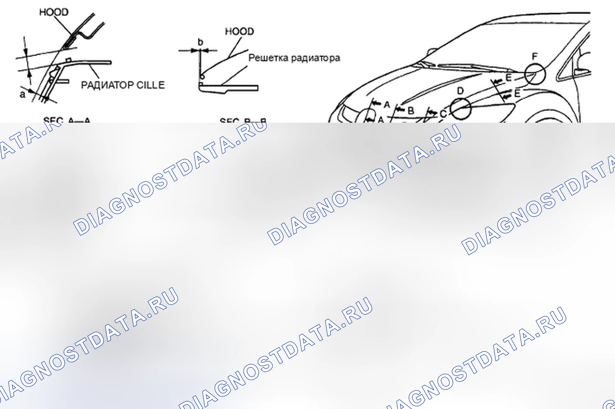 Рис. 16: Регулировка зазора. Mazda CX-7 I