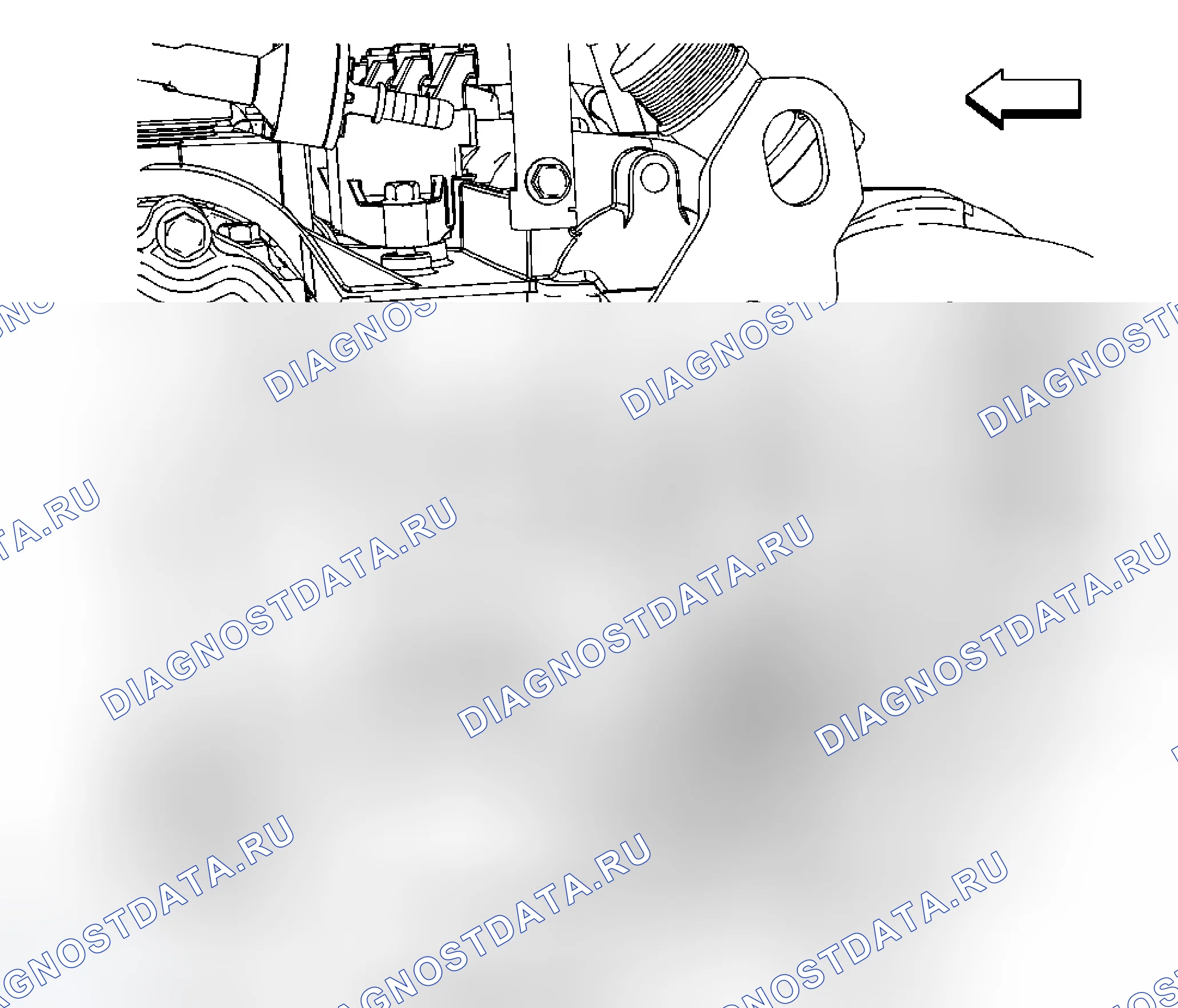 Рис. 5: Замена термостата охлаждающей жидкости двигателя (Lnf). Chevrolet HHR I