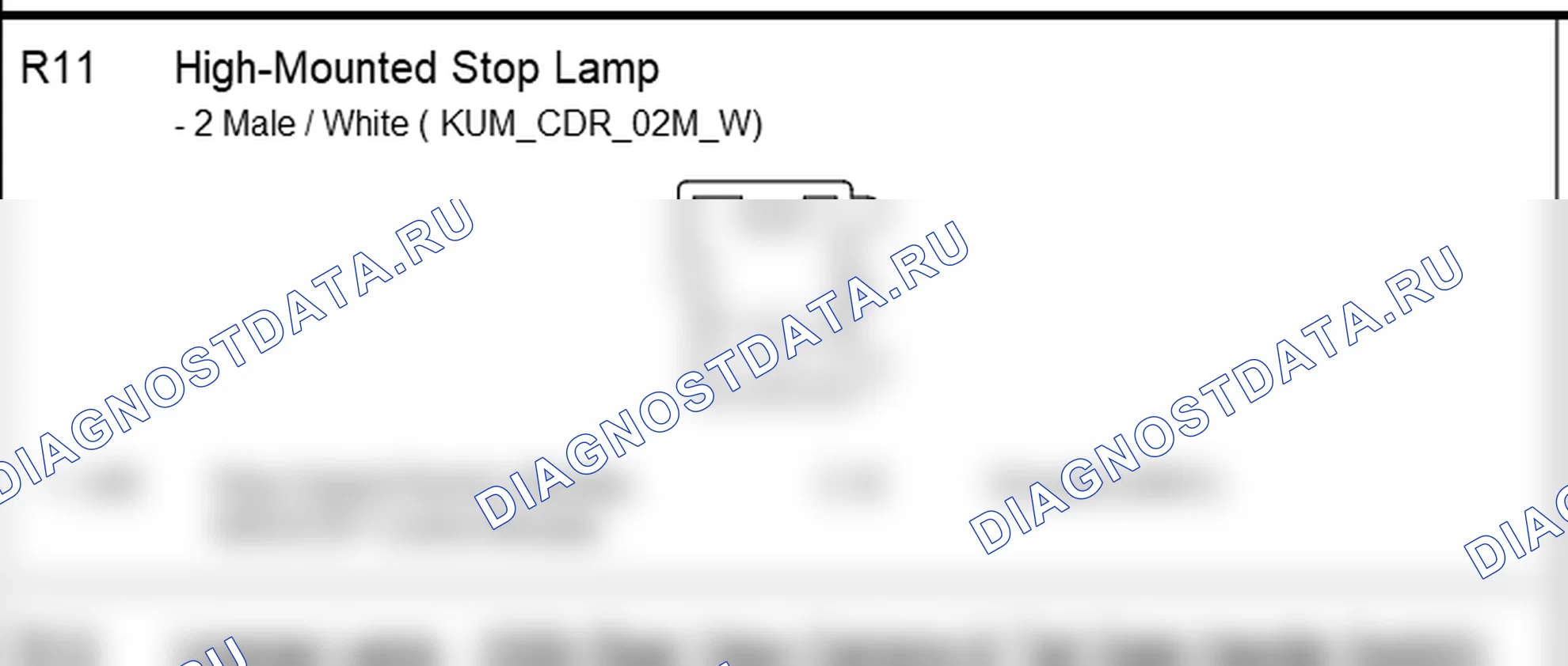 Распиновка разъёма R11 — tail gate harness. Hyundai ix35 EL