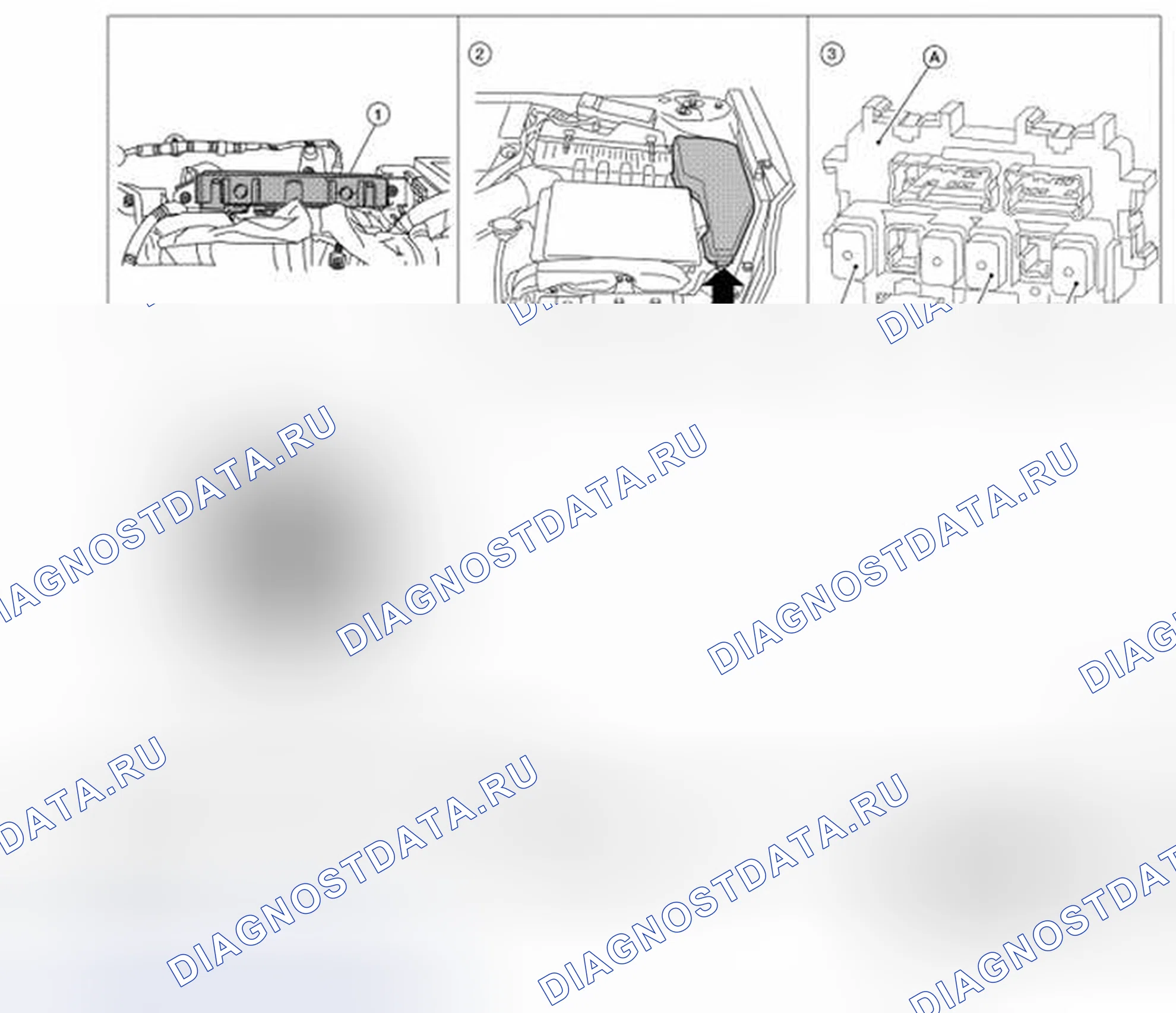 Рис. 342: Расположение компонентов. Nissan Altima L32 рестайлинг