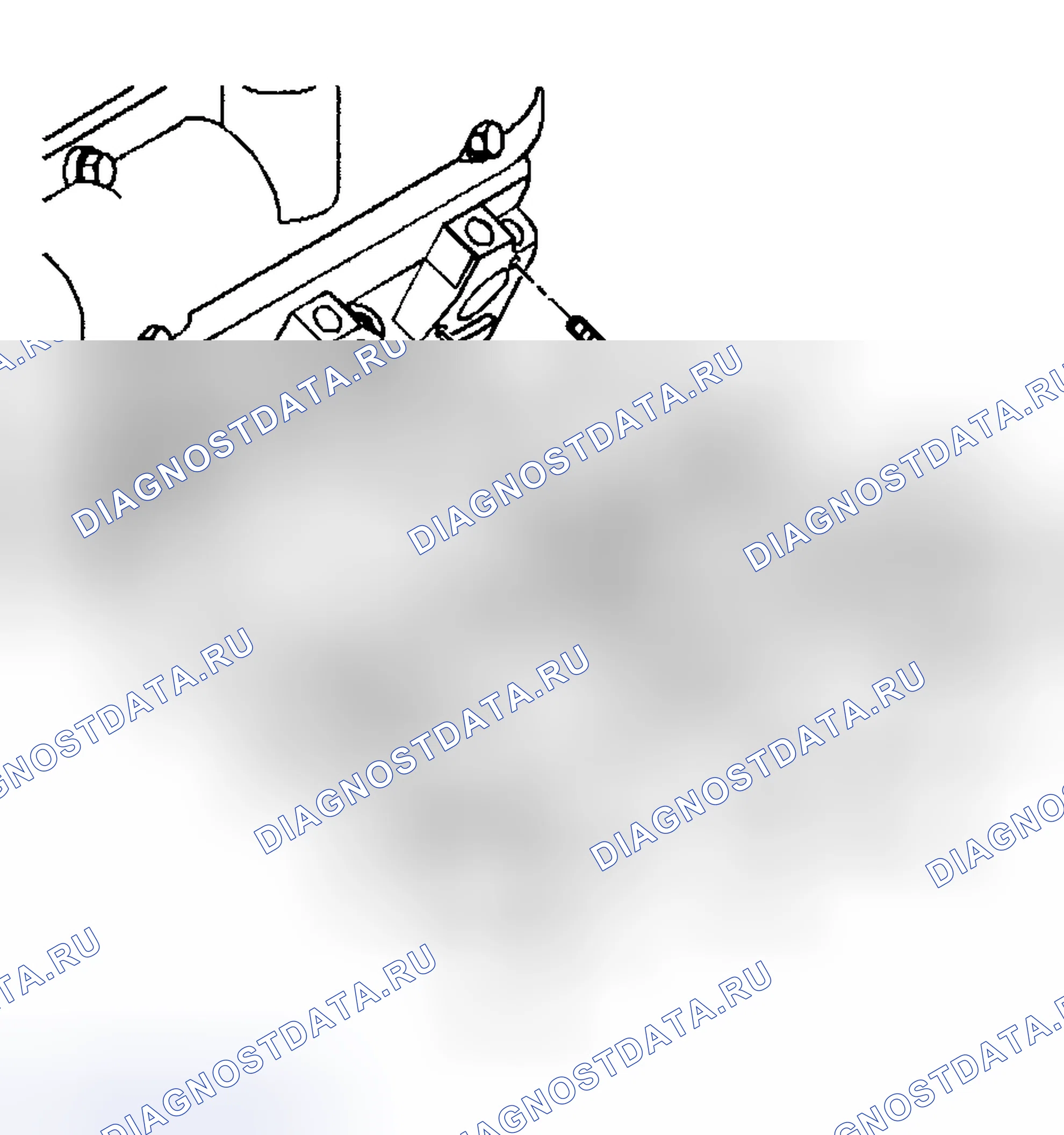 Рис. 483: Монтаж выпускного коллектора - слева. Hyundai Venue I