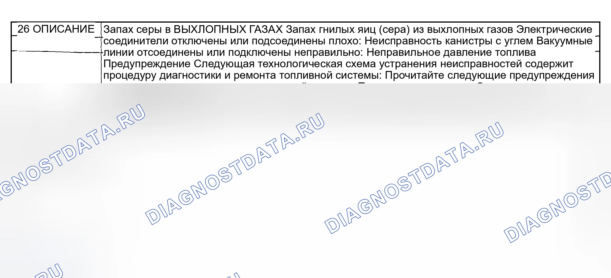 Рис. 316: № 26 ЗАПАХ СЕРЫ ИЗ ВЫХЛОПНЫХ ГАЗОВ. Mazda MPV II рестайлинг