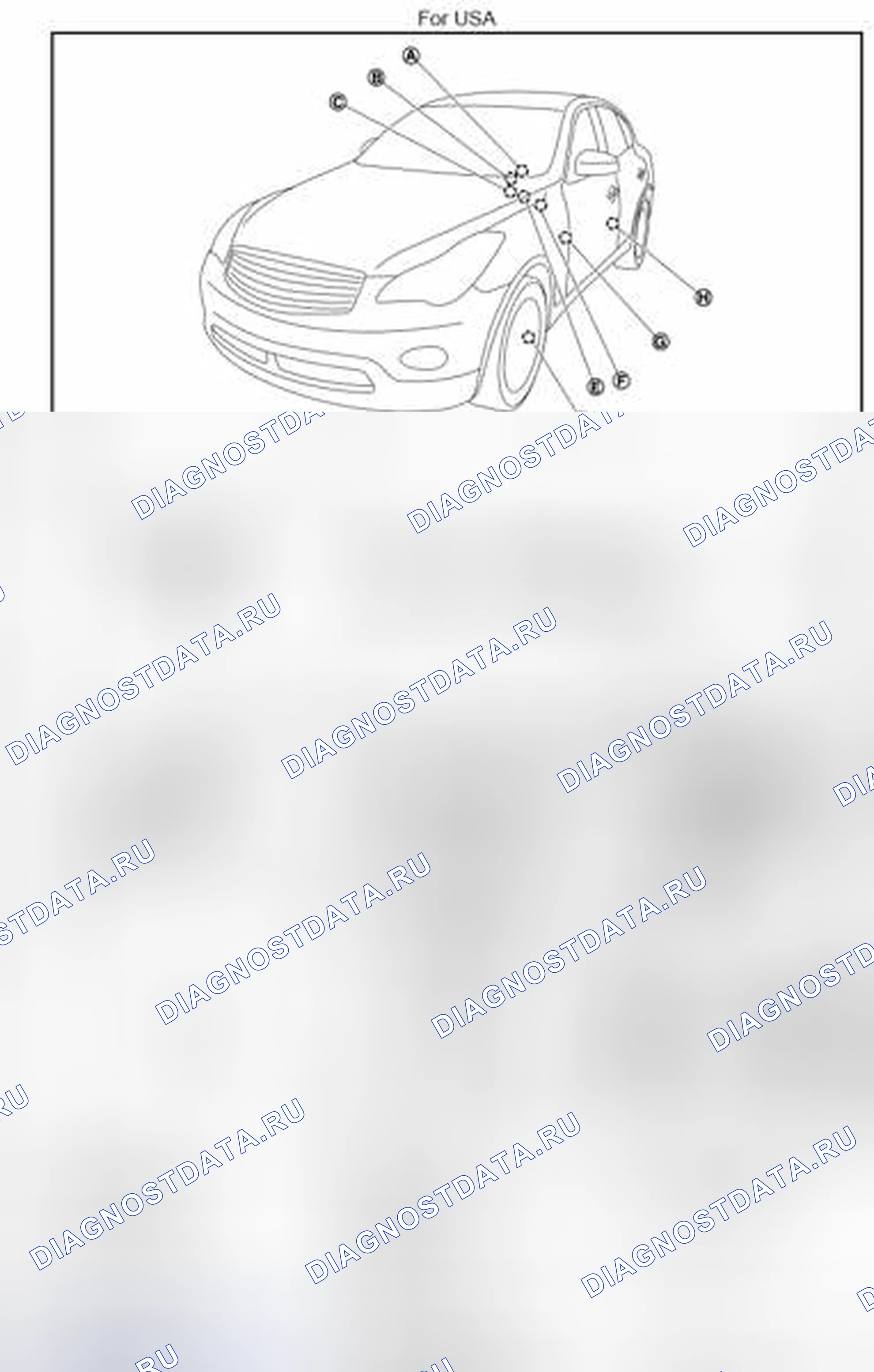 Рис. 3: Расположение компонентов. Infiniti EX37 I