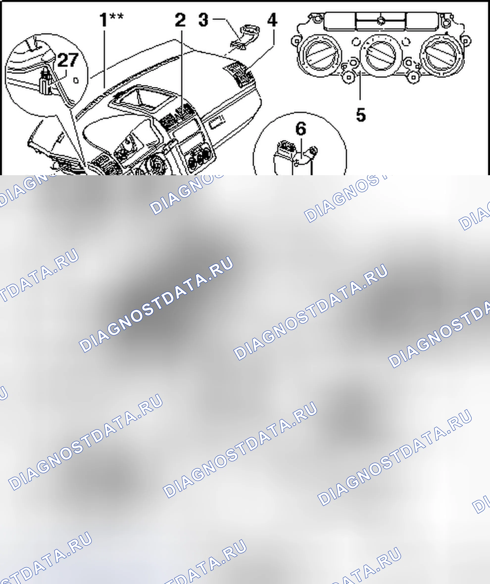 Рис. 16: СИСТЕМА КОНДИЦИОНИРОВАНИЯ САЛОНА, КЛИМАТИЧЕСКОЕ ИСПОЛНЕНИЕ. Volkswagen Jetta V