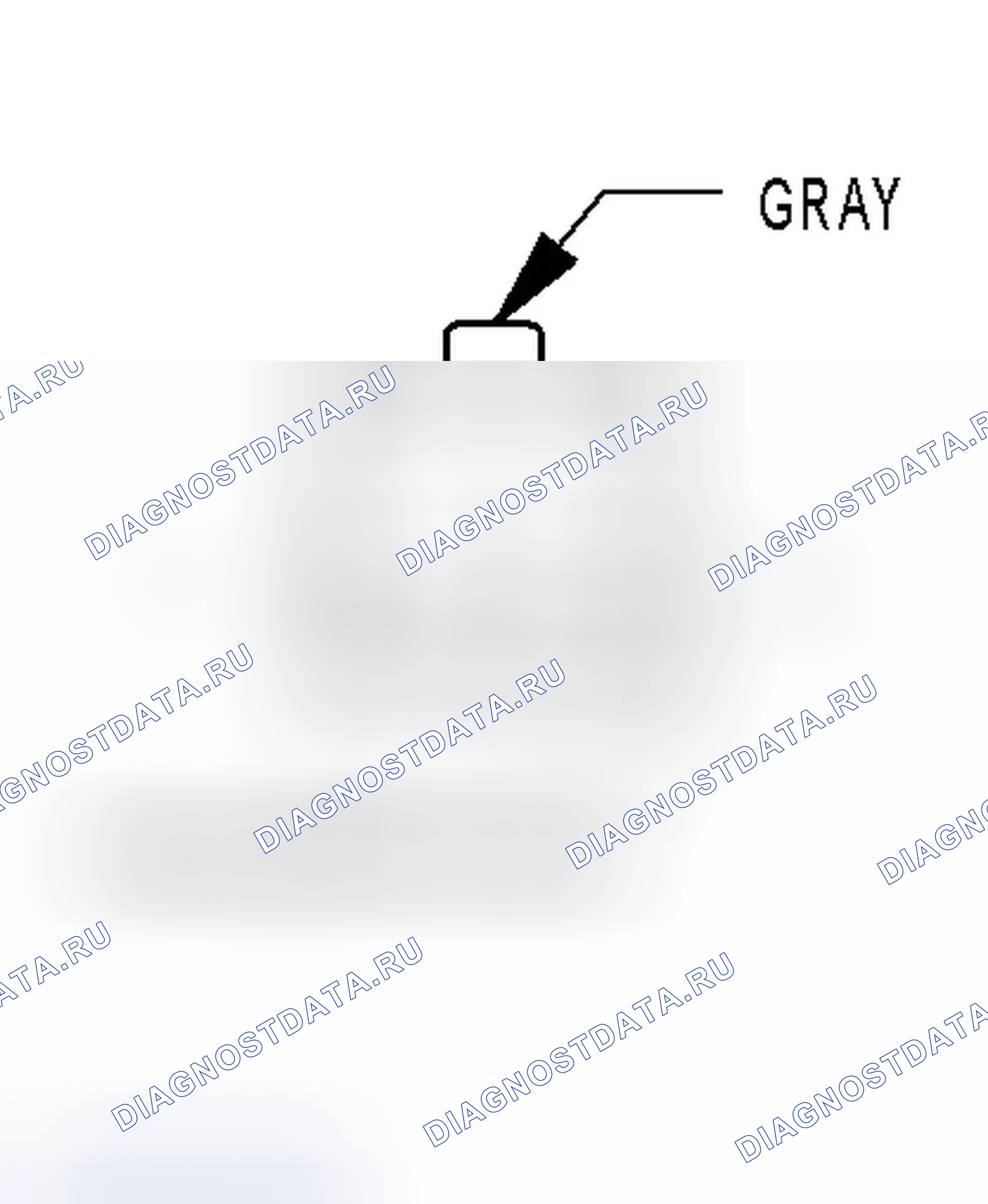 Рис. 13: Вид с торца разъема дверного привода для смешивания драйверов. Chrysler Pacifica CS