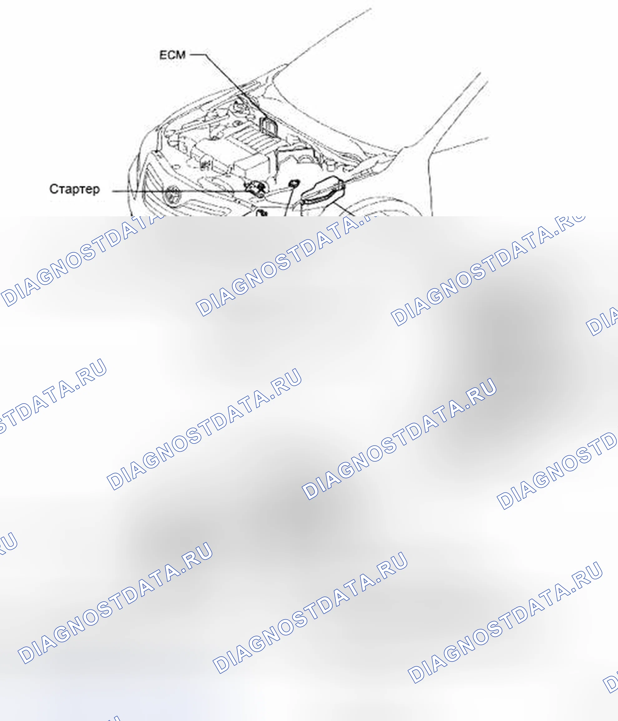 Рис. 1: РАСПОЛОЖЕНИЕ ДЕТАЛЕЙ. Toyota Camry XV40