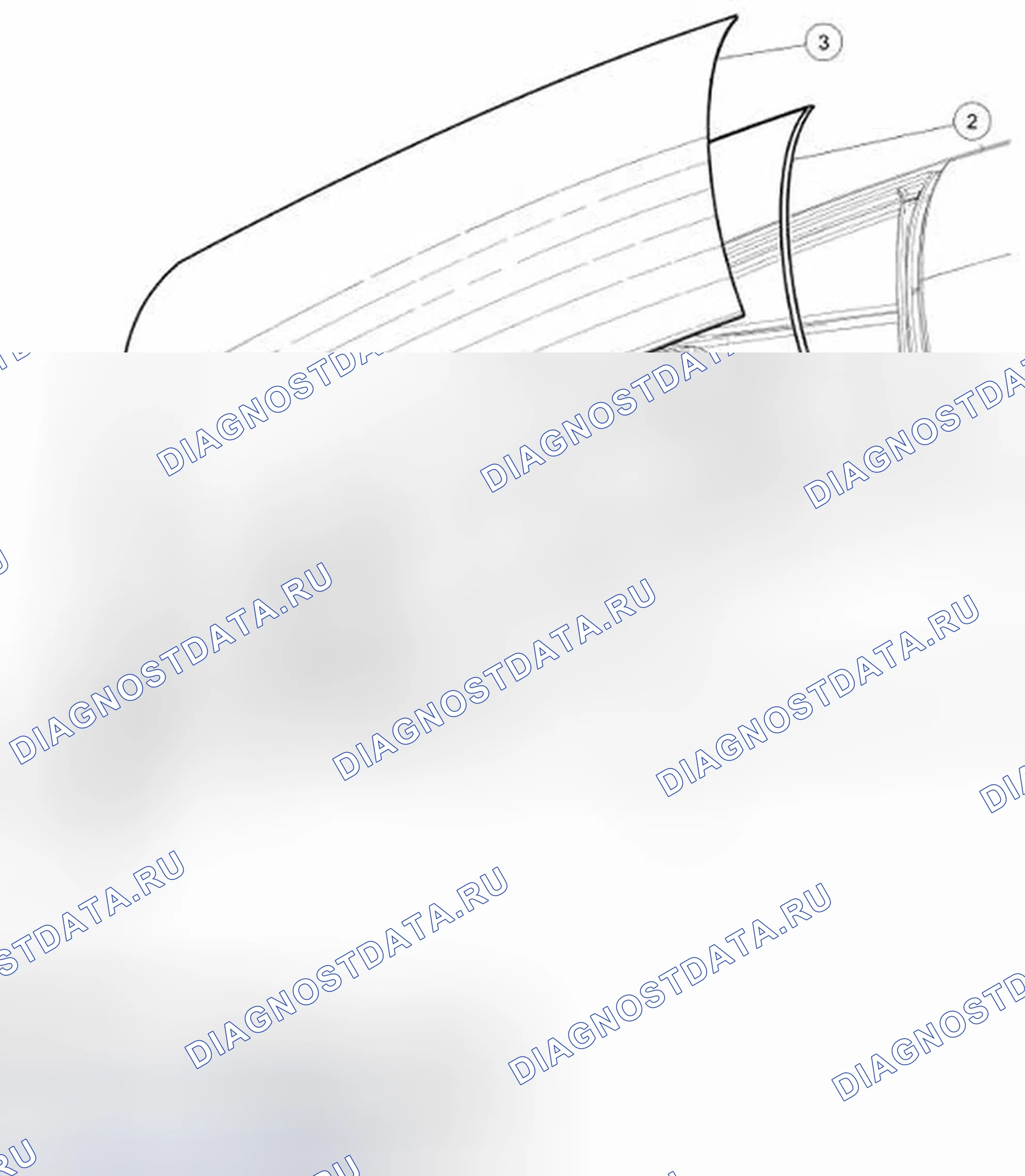 Рис. 78: Идентификация оконного стекла - заднее. Ford Mustang V
