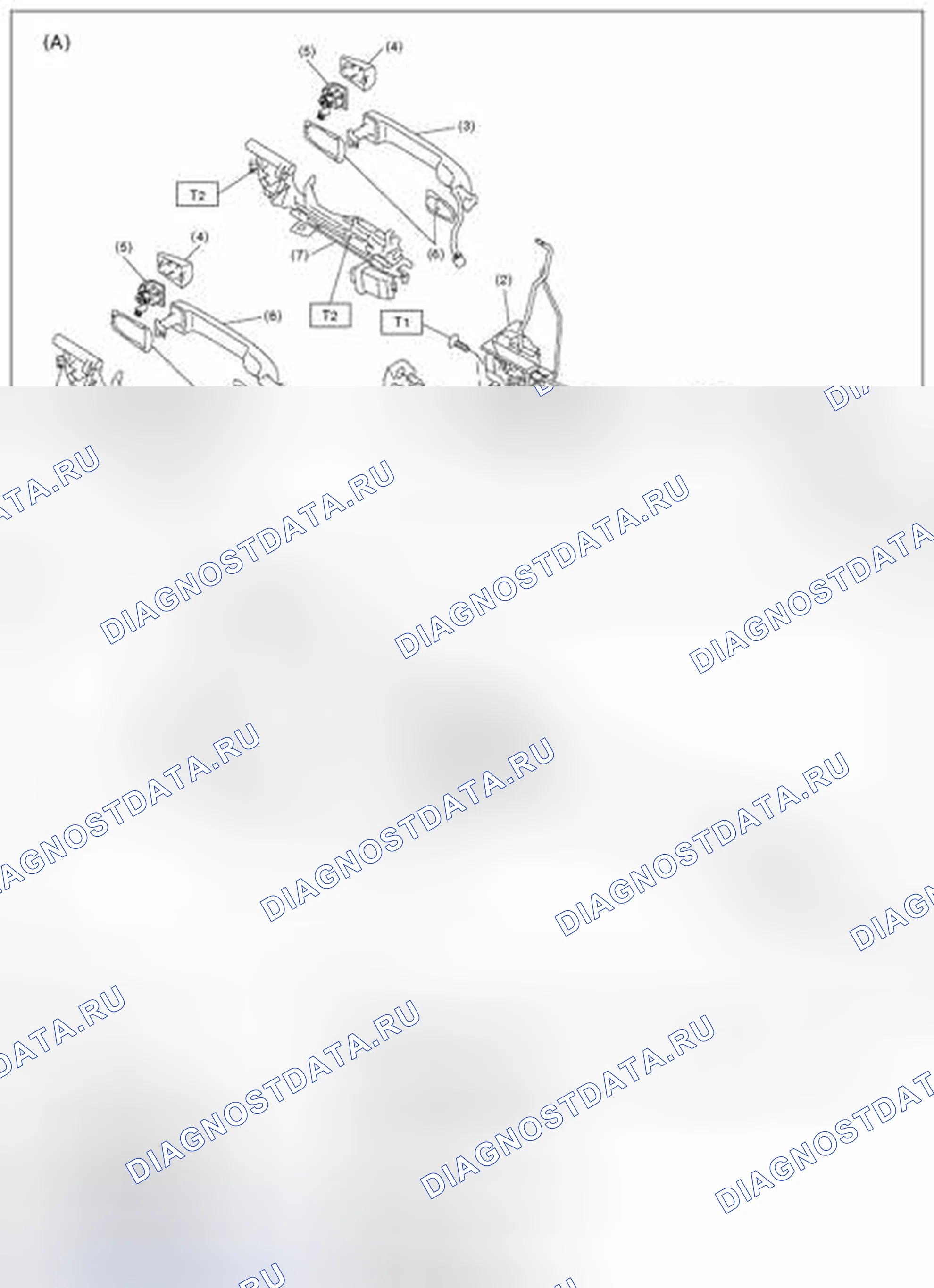 Рис. 53: ДВЕРНОЙ ЗАМОК В СБОРЕ. Subaru Outback BR рестайлинг