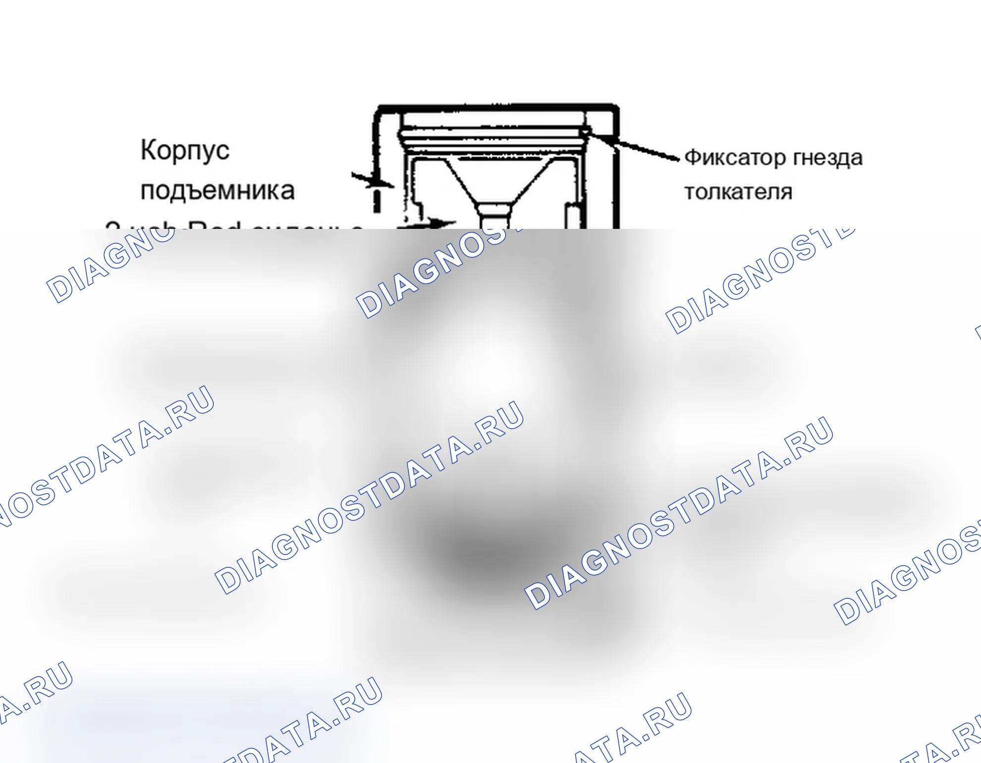 Рис. 47: Вид подъемника клапана в разрезе. Chevrolet Cab & Chassis C20 