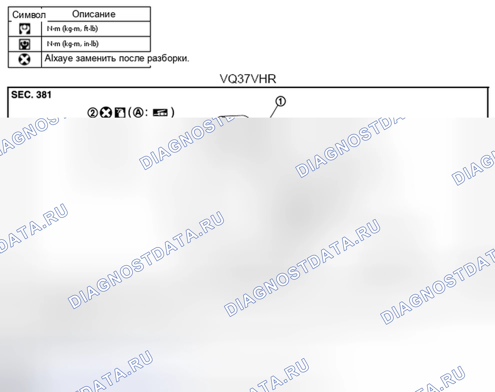 Рис. 18: ПРАВАЯ СТОРОНА: Разнесенный вид. Infiniti FX37 II рестайлинг