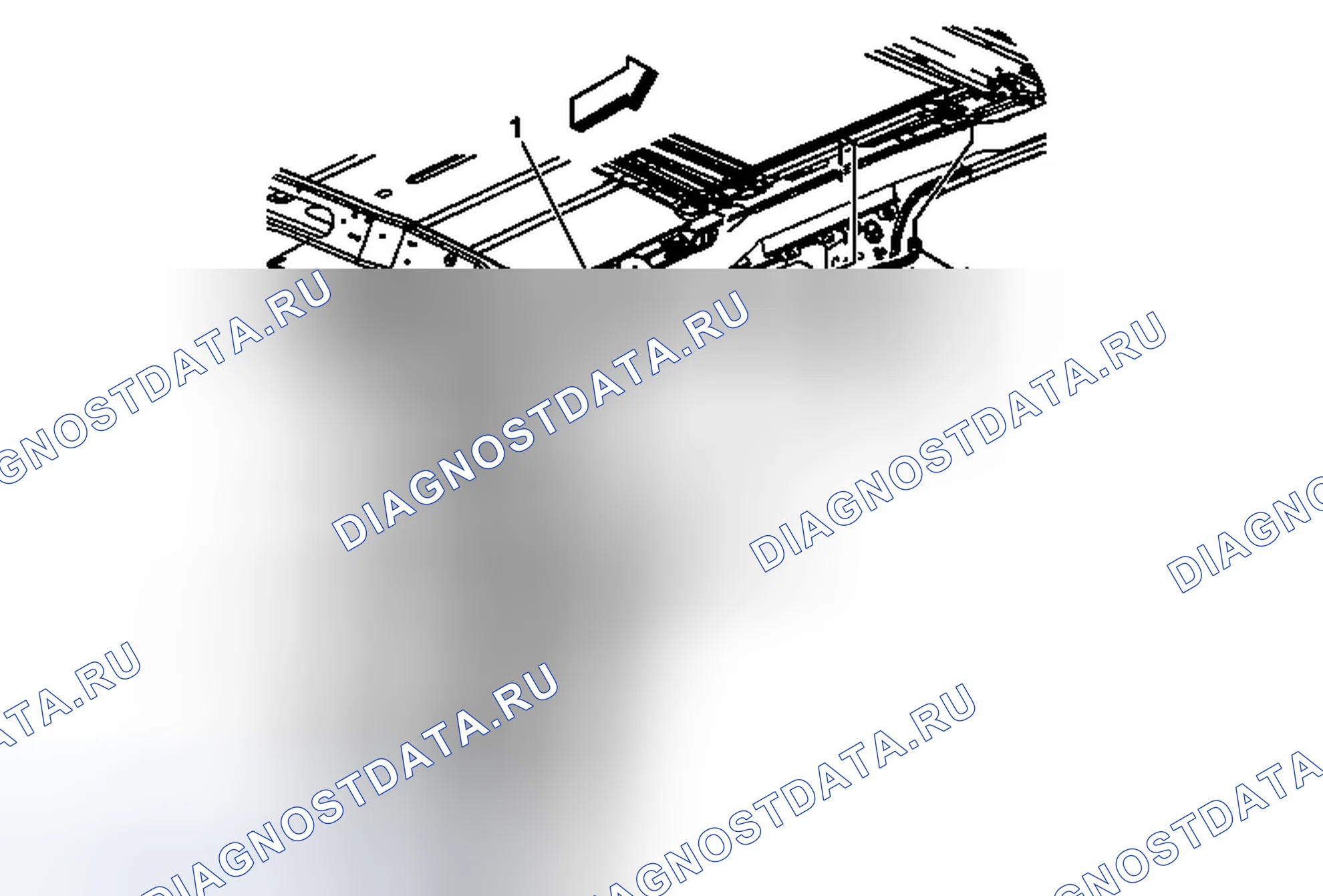 Рис. 12: Замена заднего дренажного шланга корпуса люка. GMC Acadia I рестайлинг