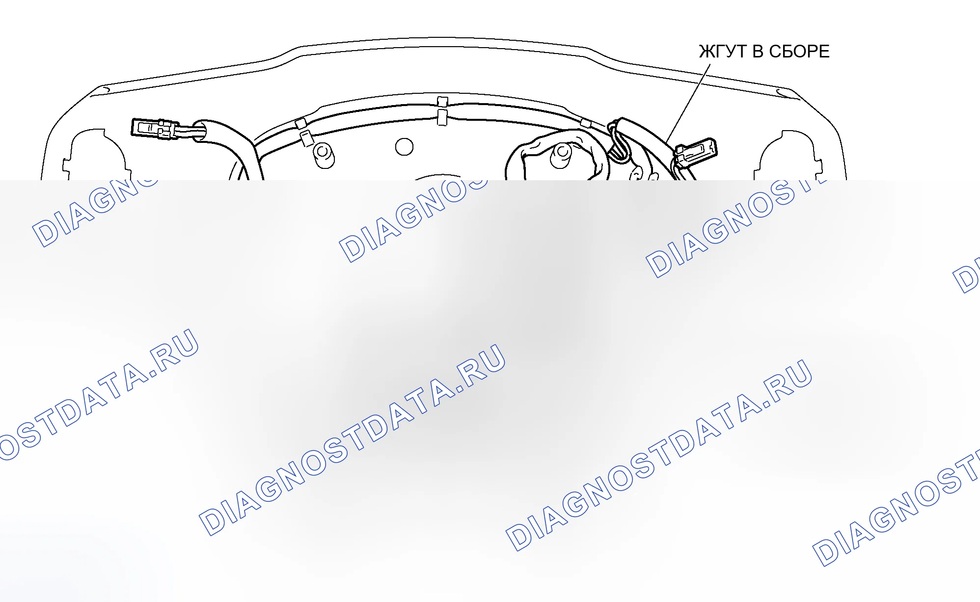 Рис. 221: > > A < < МОНТАЖ ЖГУТА ПРОВОДОВ. Honda Fit Shuttle I