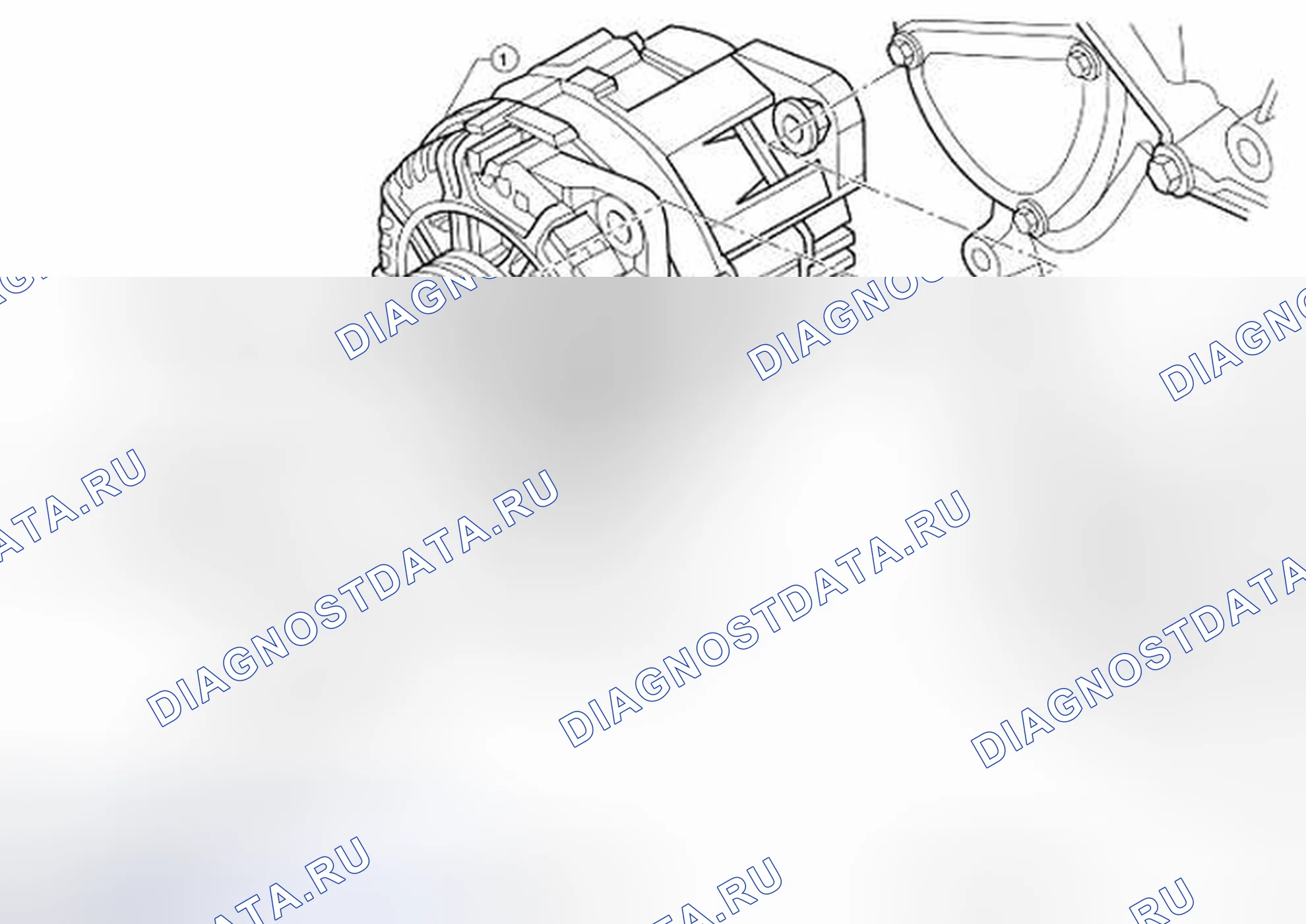 Рис. 51: Идентифицирующий генератор (модели VQ40DE). Nissan Frontier D40