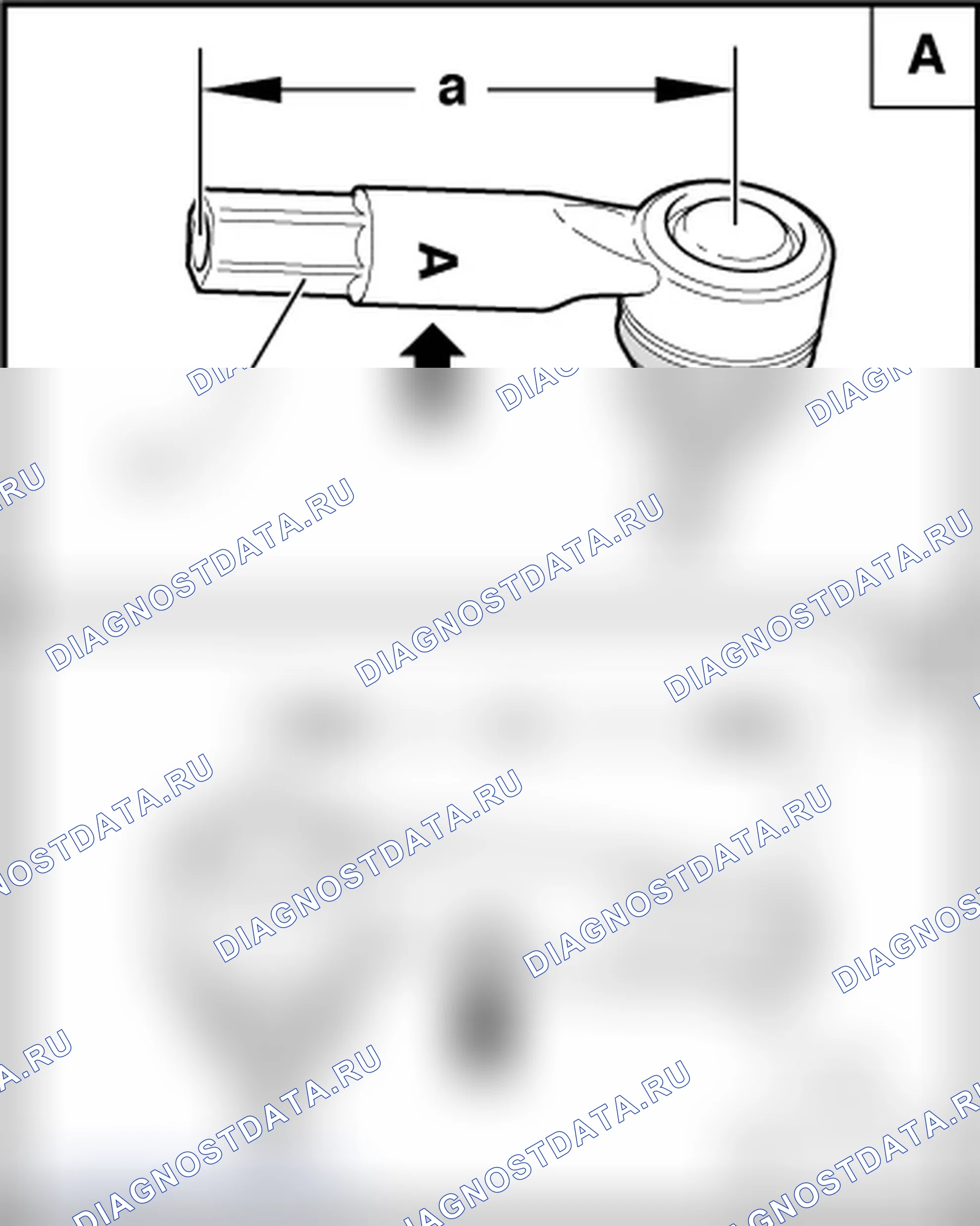 Рис. 44: КОНЦЫ ТЯГ, МОДИФИЦИРОВАННАЯ ВЕРСИЯ. Volkswagen New Beetle A4