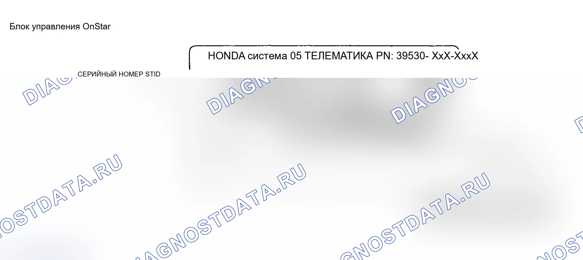 Рис. 128: Регистрация нового блока OnStar. Acura MDX I