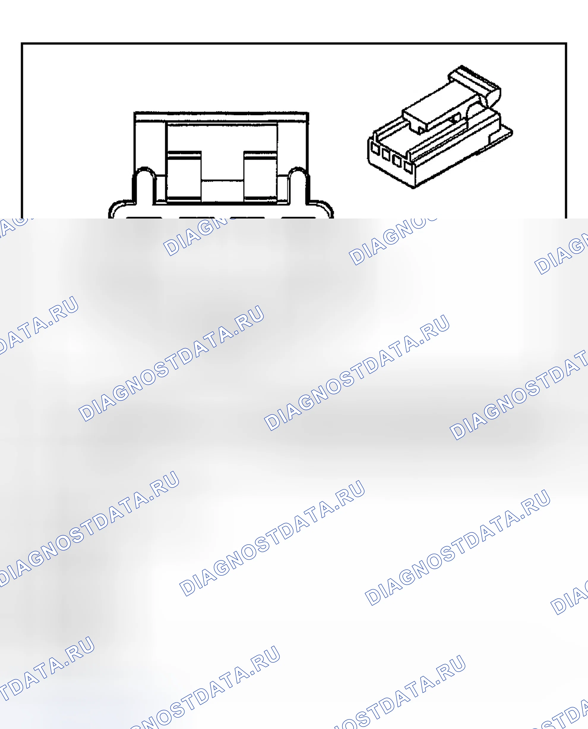 Рис. 3: Виды с торца безключевого соединителя ввода. Chevrolet Chevy Express H2500 
