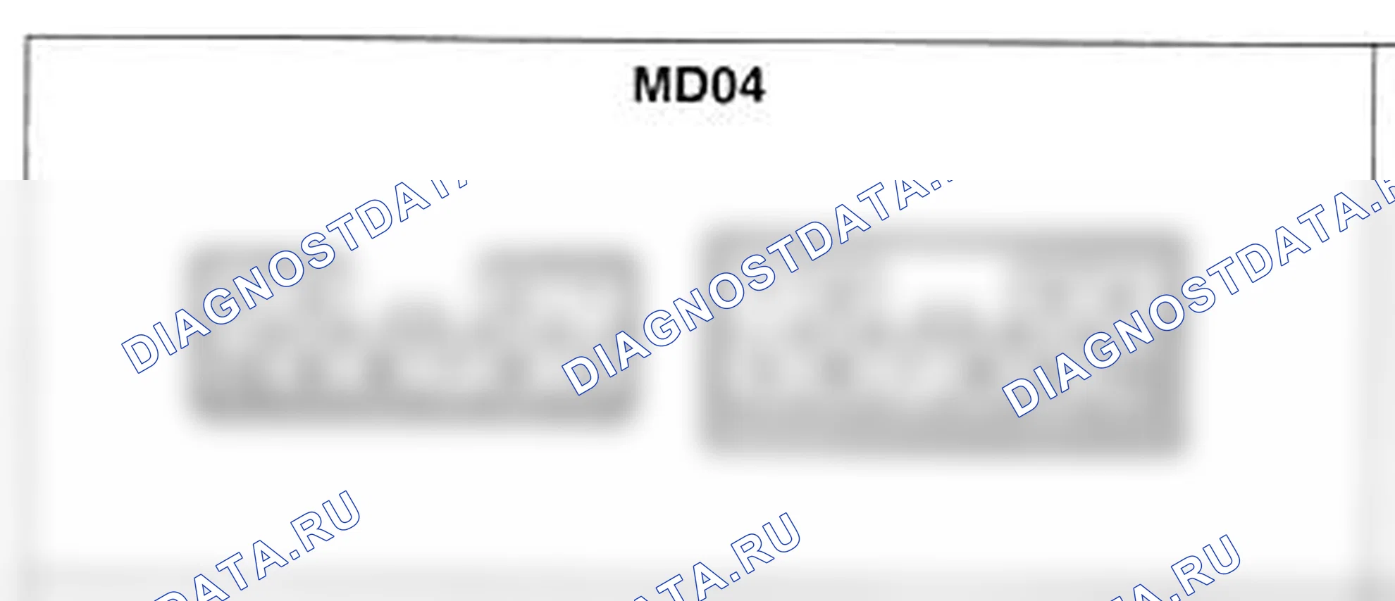 Распиновка разъёма MD04 — основного жгута. Hyundai Atos MX