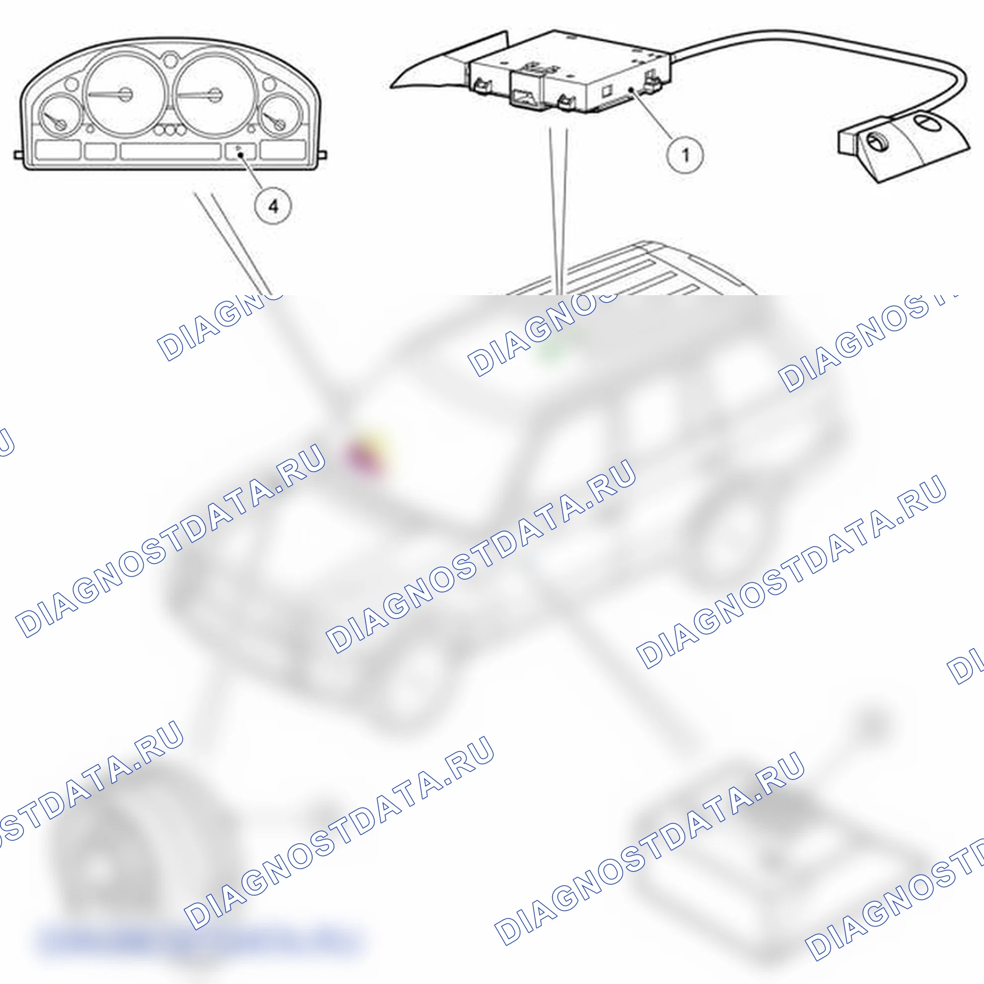 Рис. 1: РАСПОЛОЖЕНИЕ КОМПОНЕНТОВ. Land Rover Range Rover L322