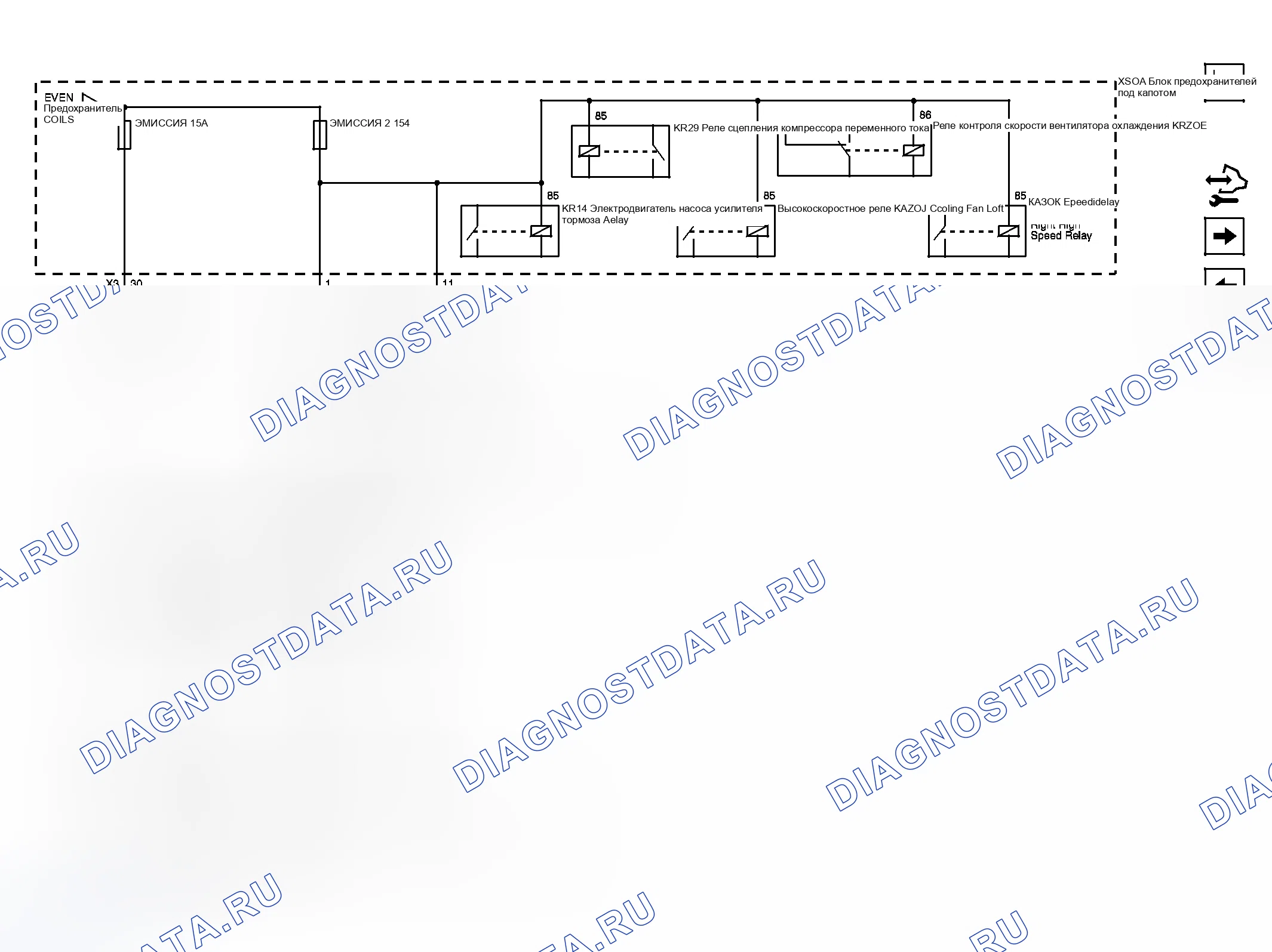 Рис. 81: Предохранители EMISSION 1 и EMISSION 2. Chevrolet Traverse I рестайлинг