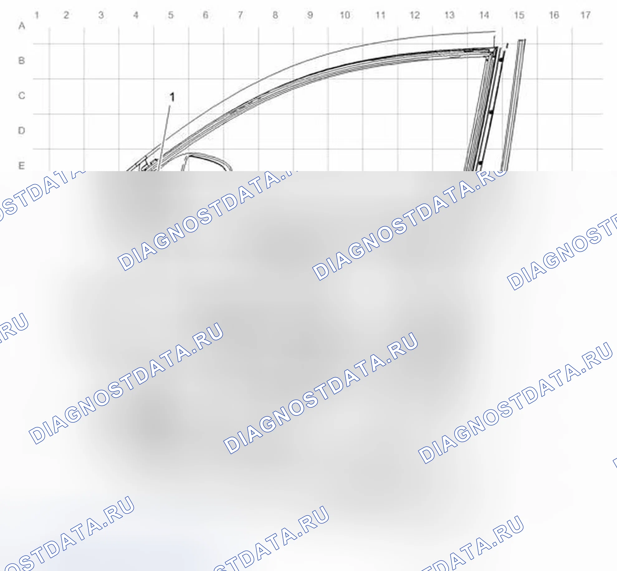 Рис. 36: Прокладка подвесных систем для пассажирских дверей. Chevrolet Captiva I рестайлинг 2
