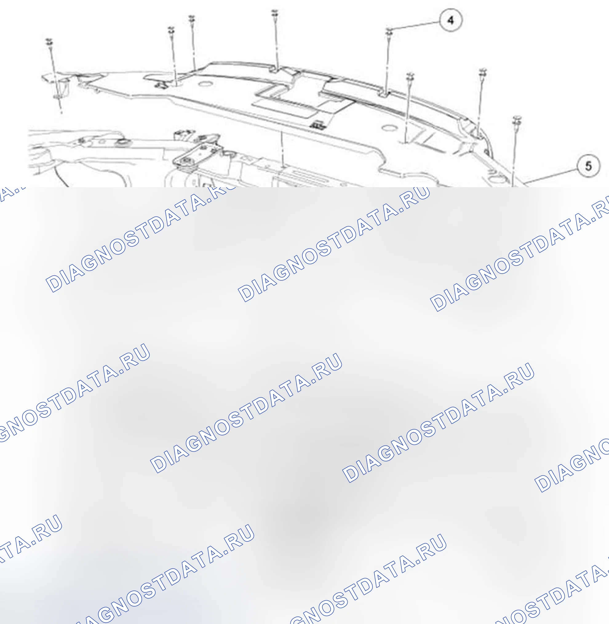 Рис. 118: Датчик передней силы удара. Ford Mustang V рестайлинг