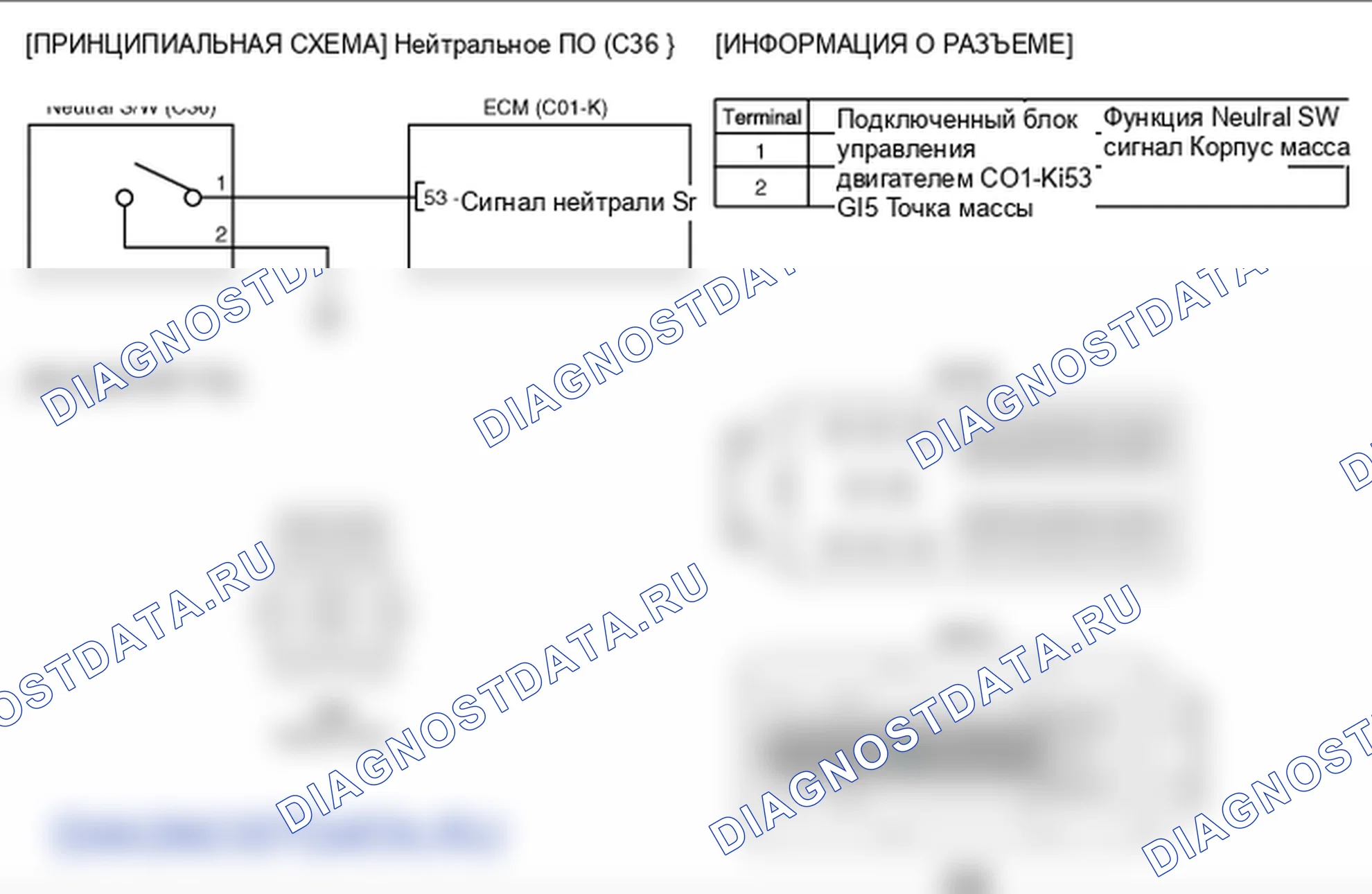Фрагмент электросхемы: P1540. Kia Sorento BL