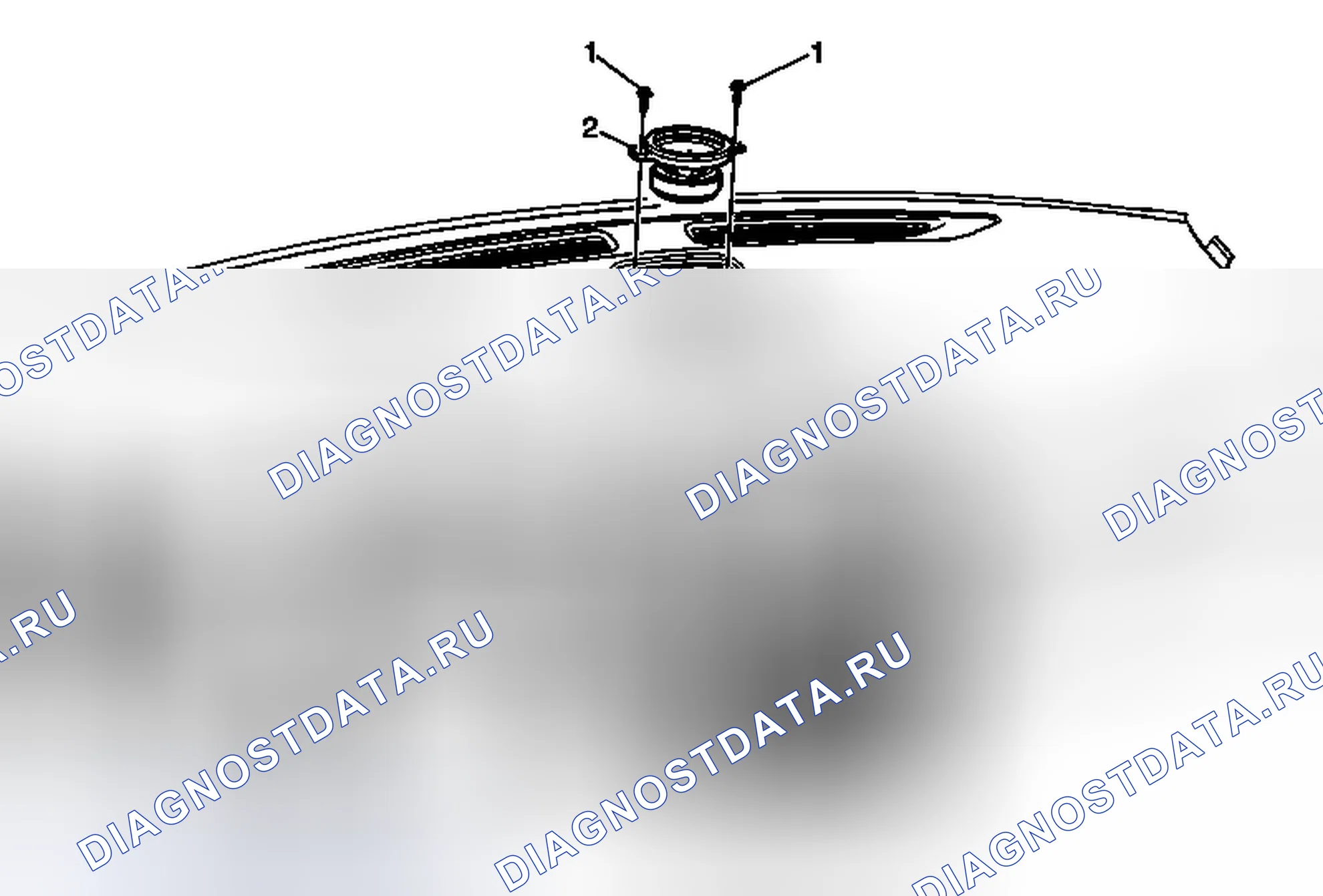 Рис. 46: Замена центрального громкоговорителя радиочастотного фронта. Cadillac SRX II