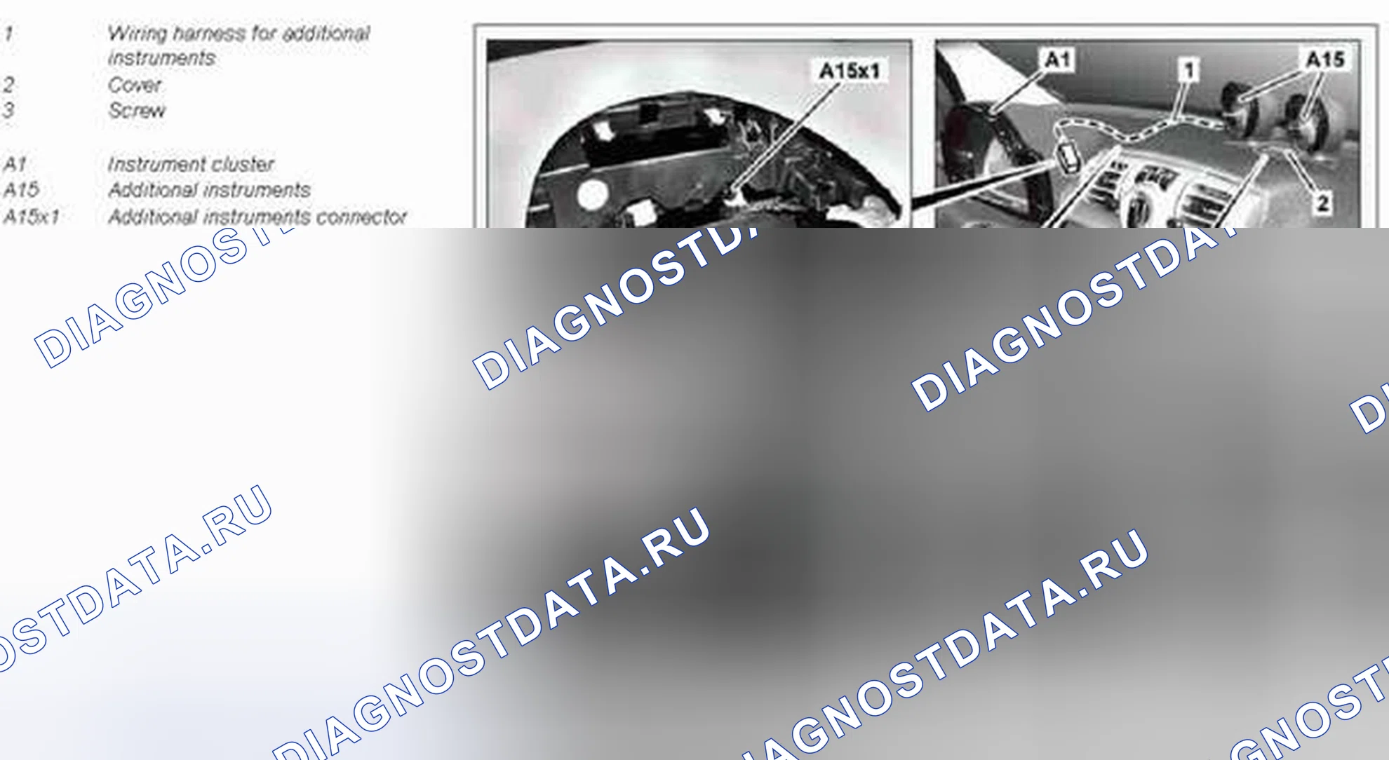 Рис. 59: Демонтаж / монтаж дополнительных приборов - AR54.30-P-xtegx1 6080MCF. Kia Soul I