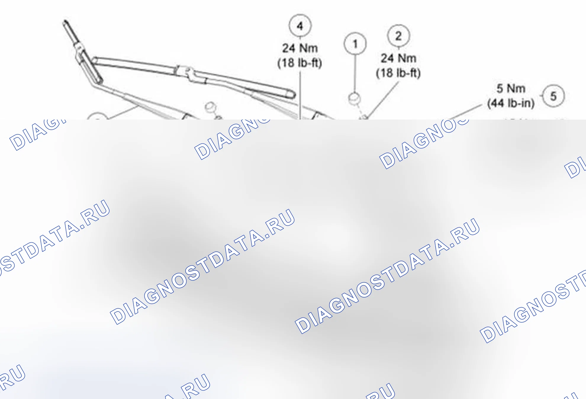 Рис. 2: Передние стеклоочистители. Ford Fiesta Mk6
