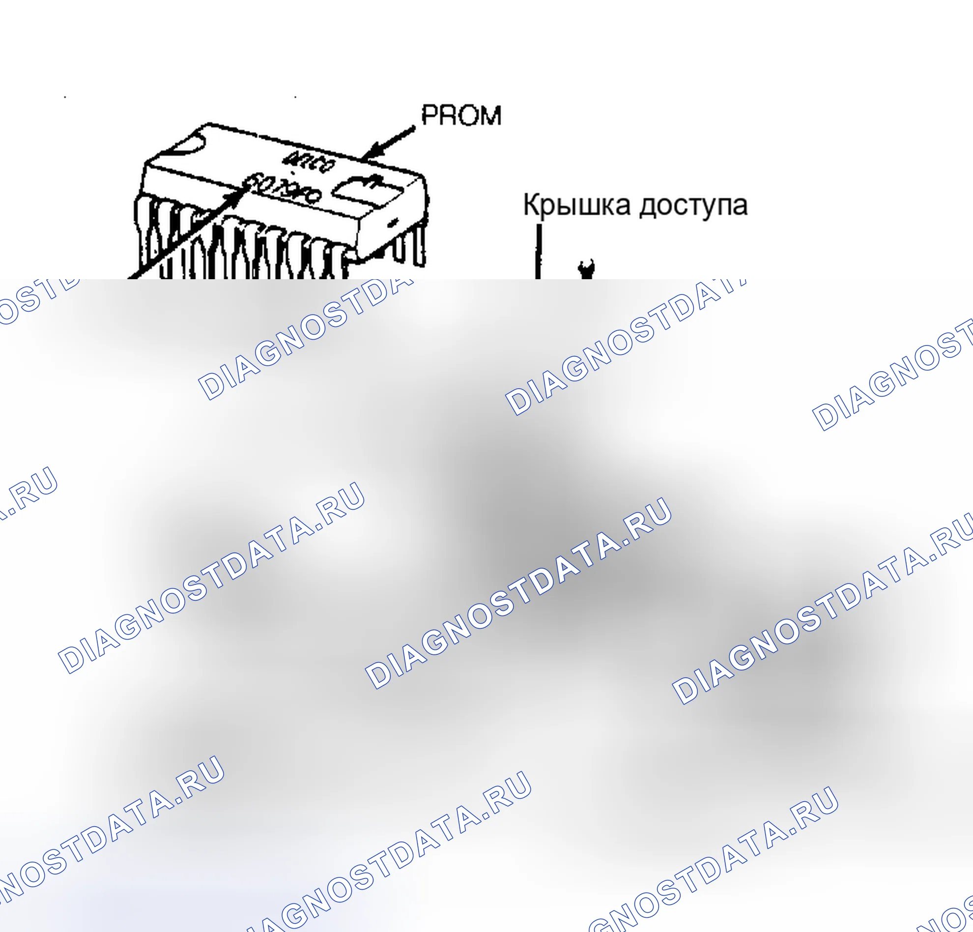 Рис. 127: Замена PROM в электронном модуле управления. Chevrolet Suburban VIII