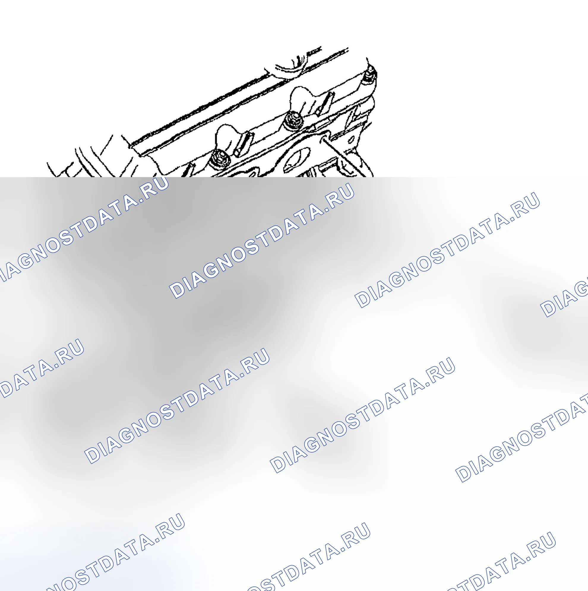 Рис. 515: Монтаж выпускного коллектора - слева. Buick Regal IV