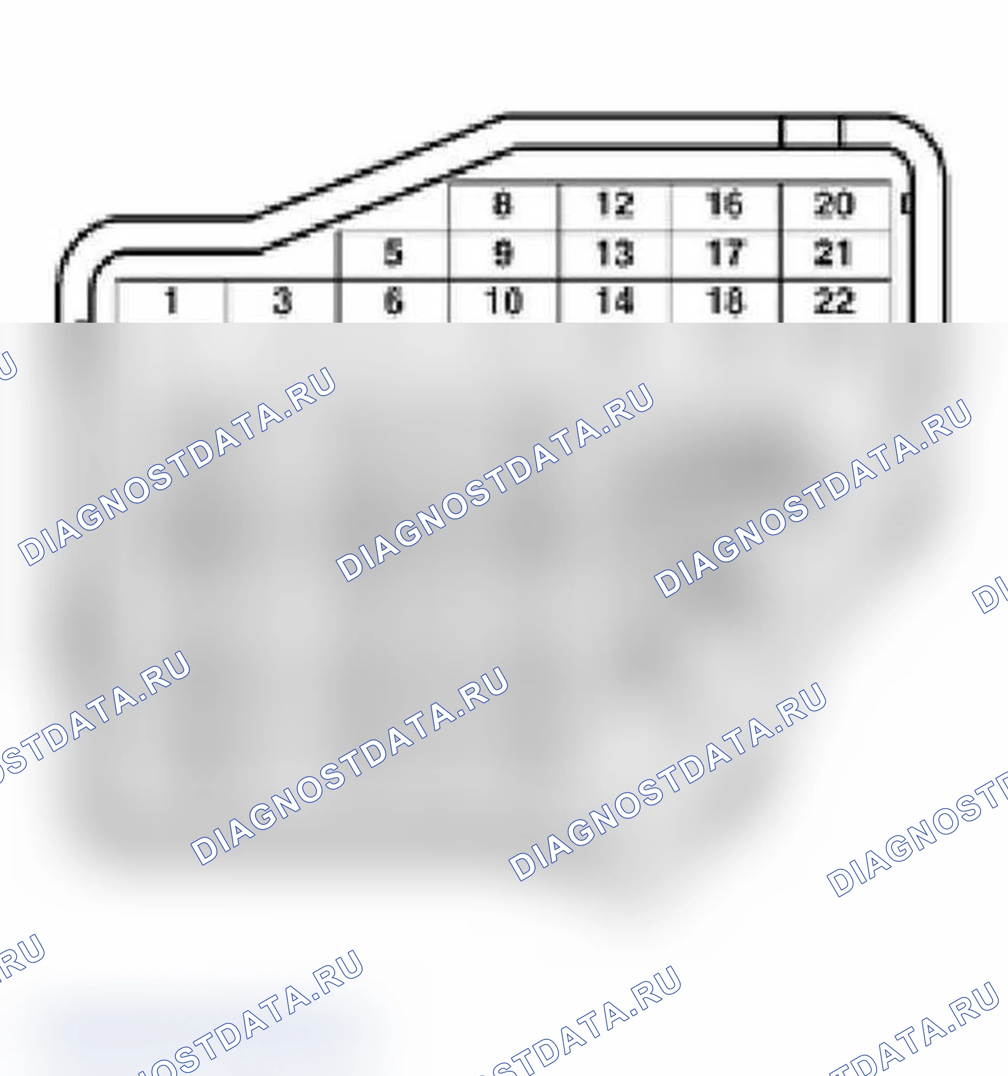 Рис. 4: Идентификация держателя предохранителя. Volkswagen New Beetle A4
